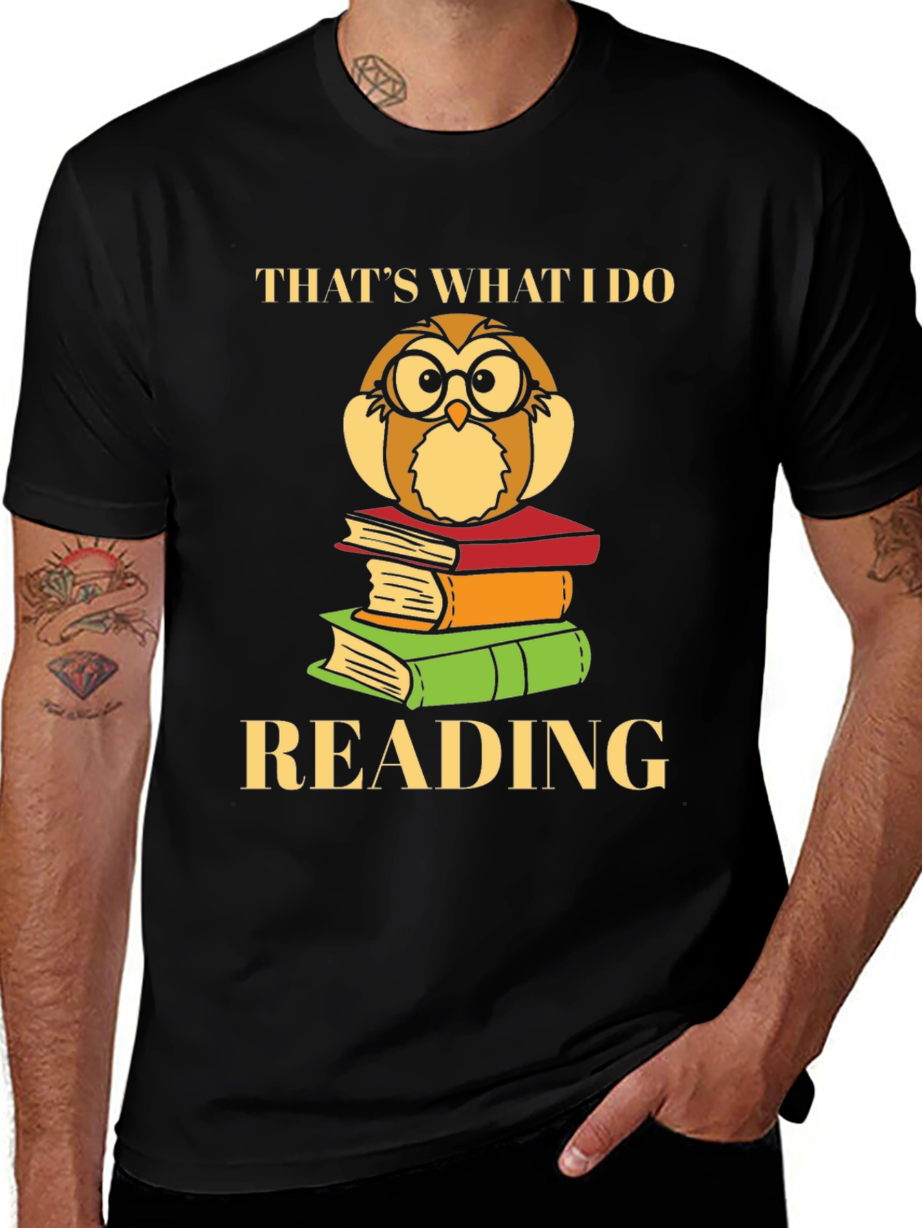 Bookworm Owl Reading T-Shirt