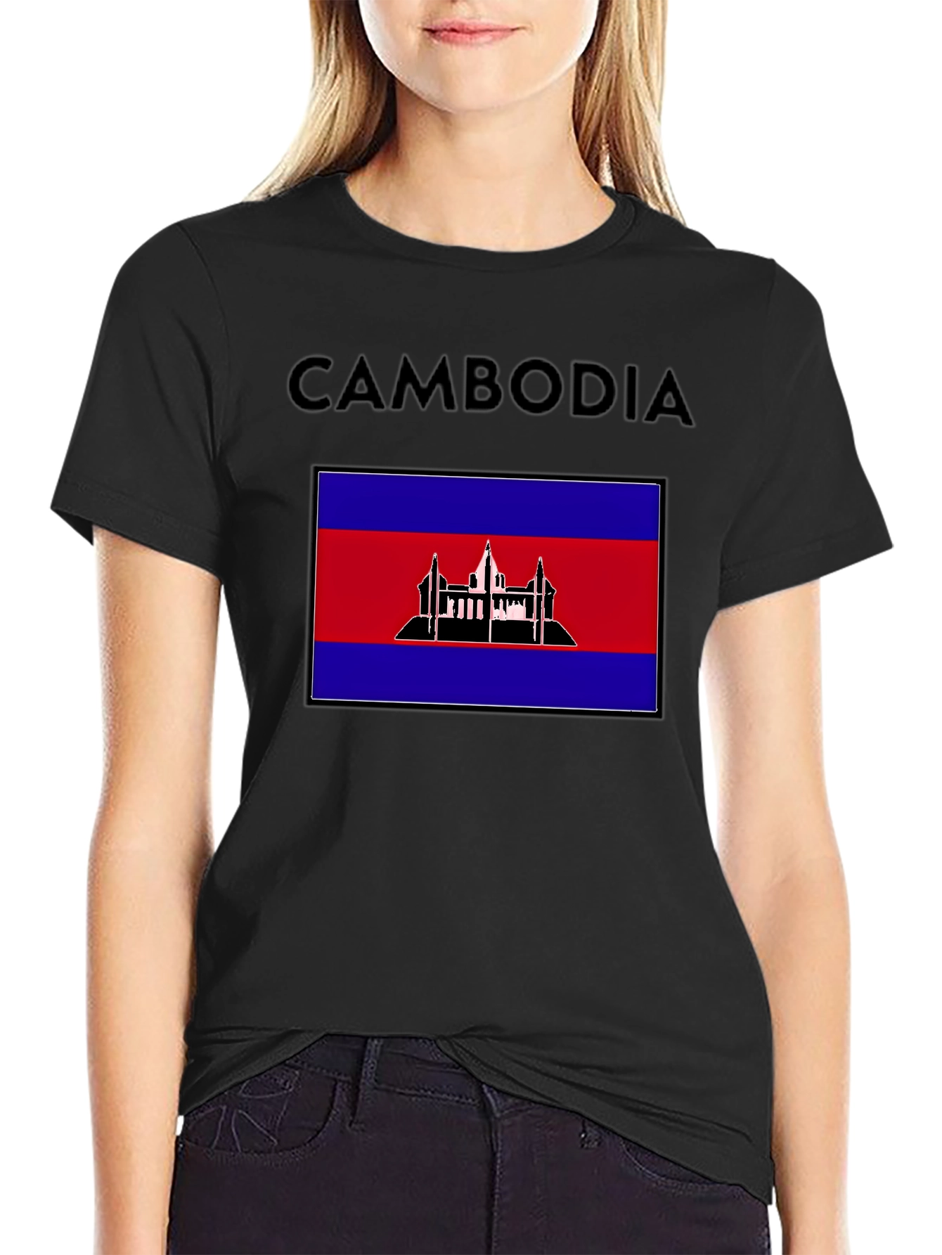 Cambodia Flag T-Shirt: Patriotic Travel Souvenir