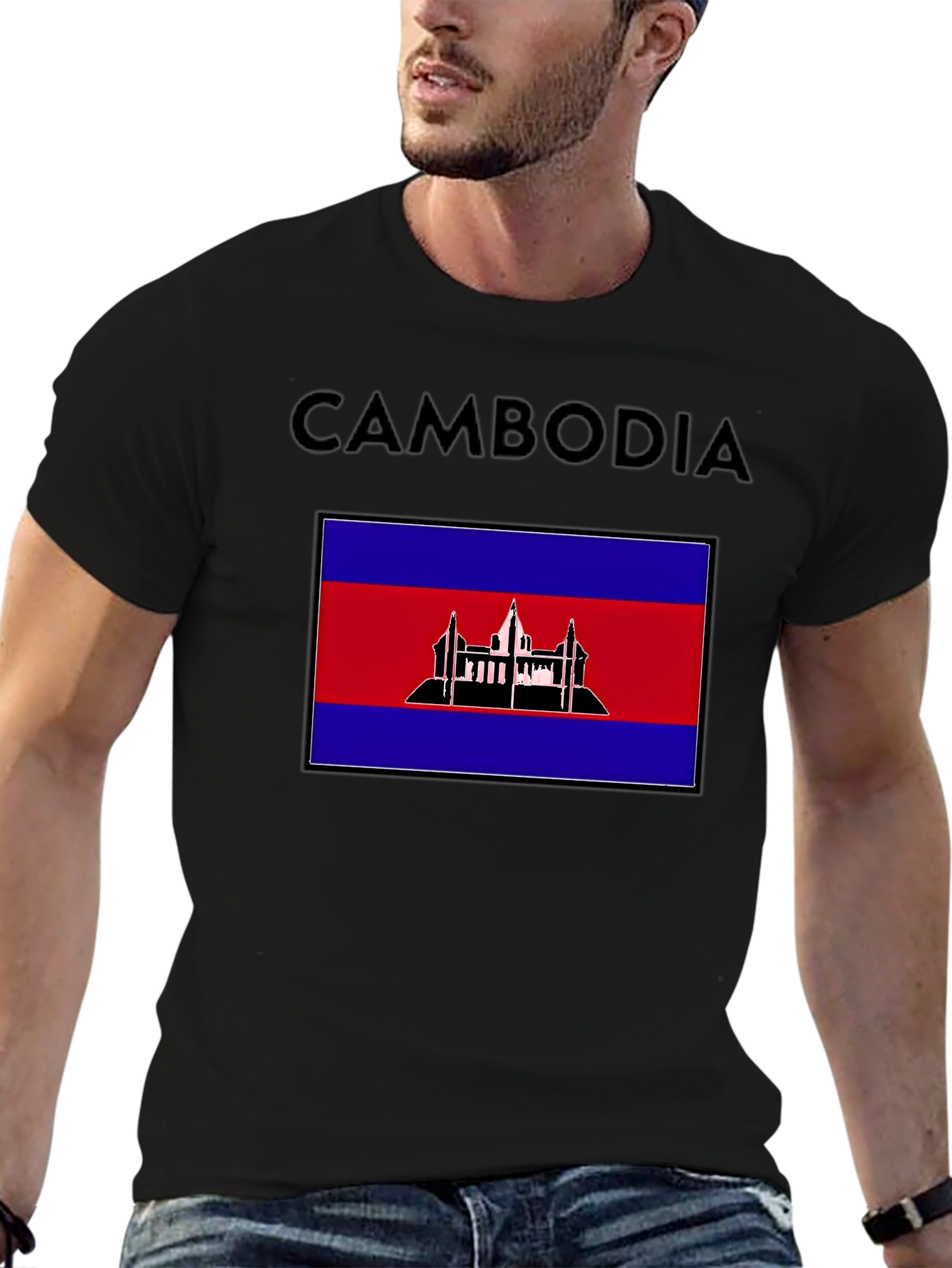 Cambodia Flag T-Shirt: Patriotic Travel Souvenir