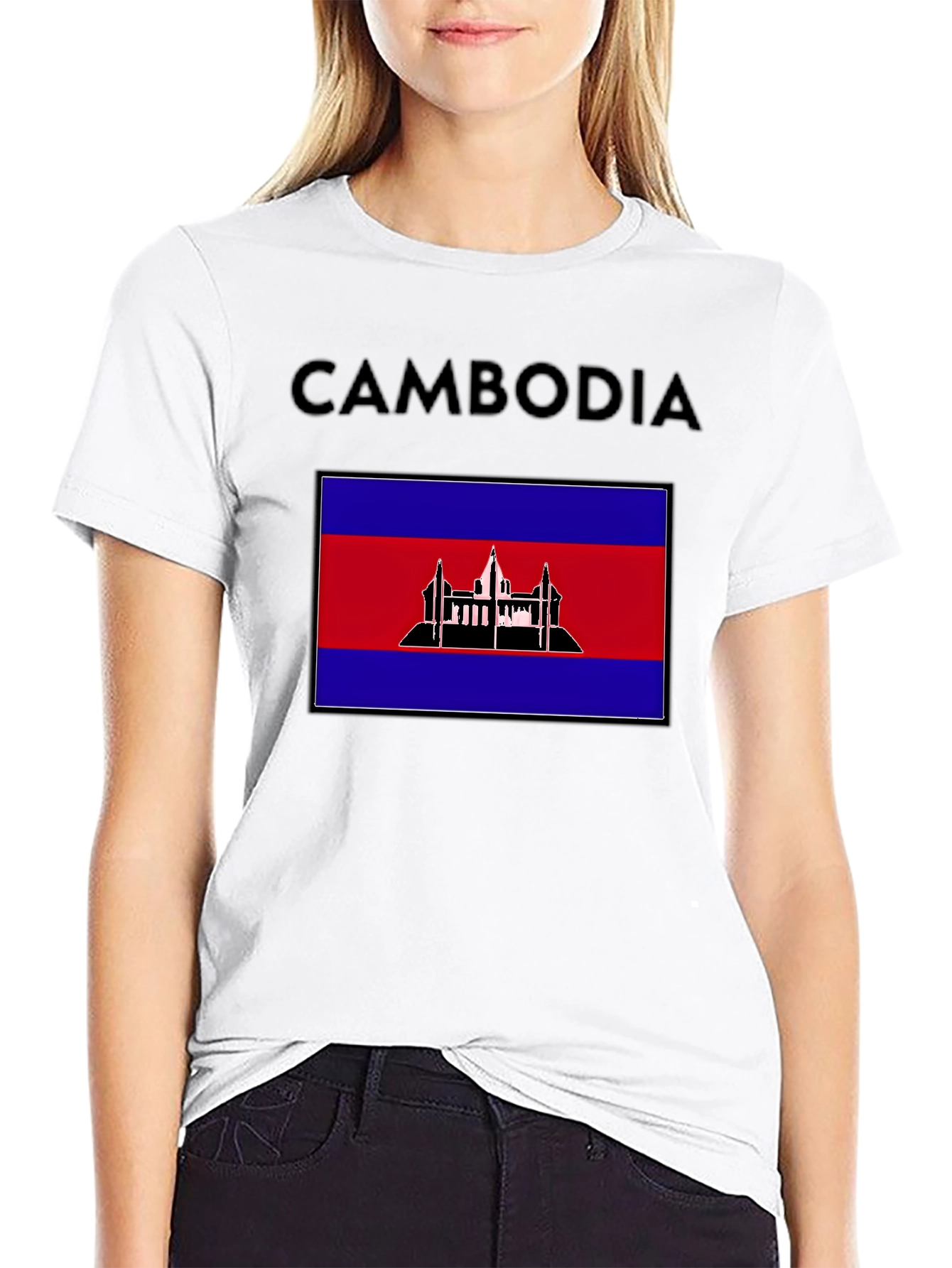 Cambodia Flag T-Shirt: Patriotic Travel Souvenir