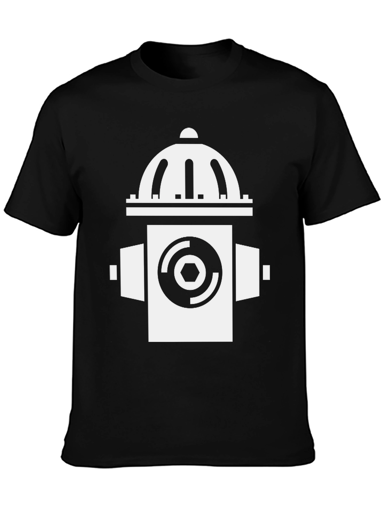 Fire Hydrant Graphic Tee - Black Unisex T-Shirt