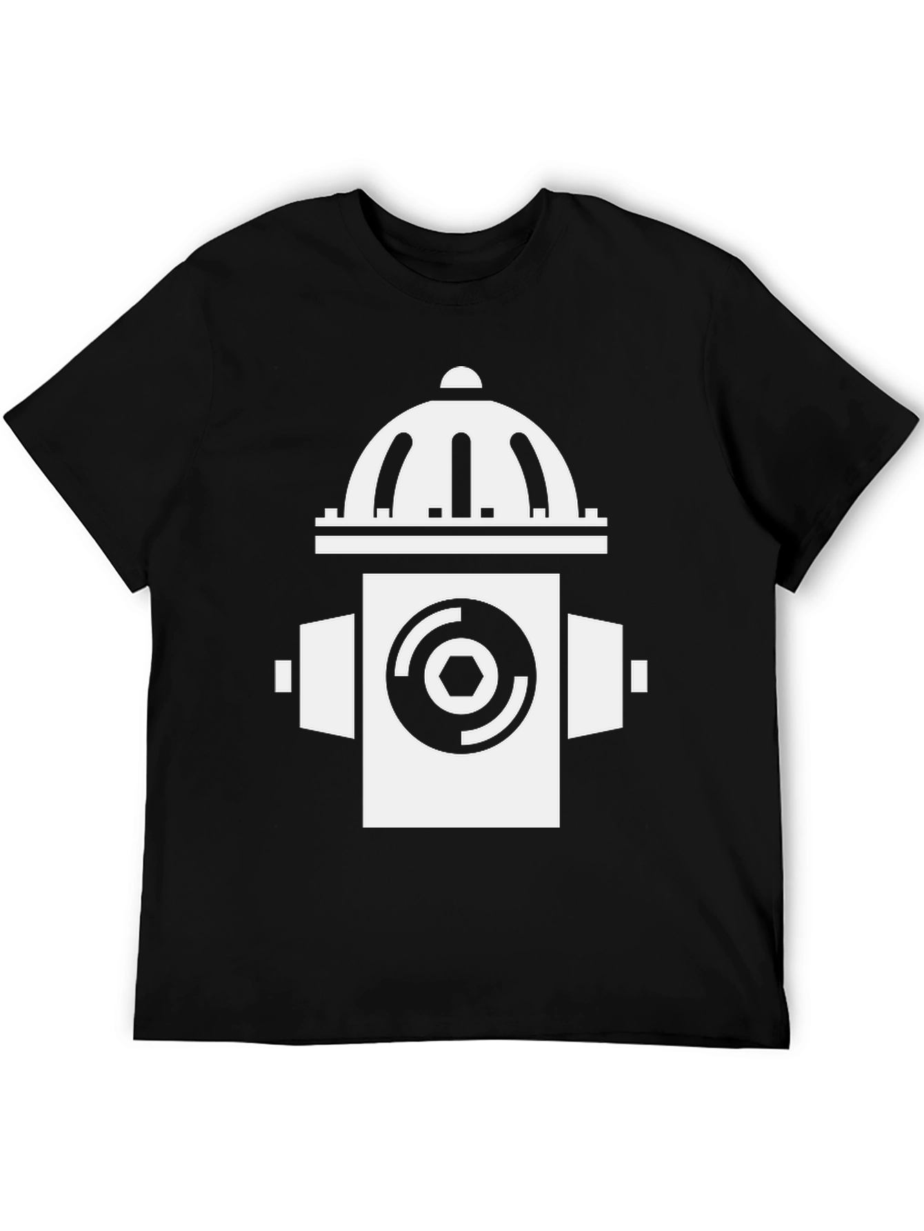 Fire Hydrant Graphic Tee - Black Unisex T-Shirt