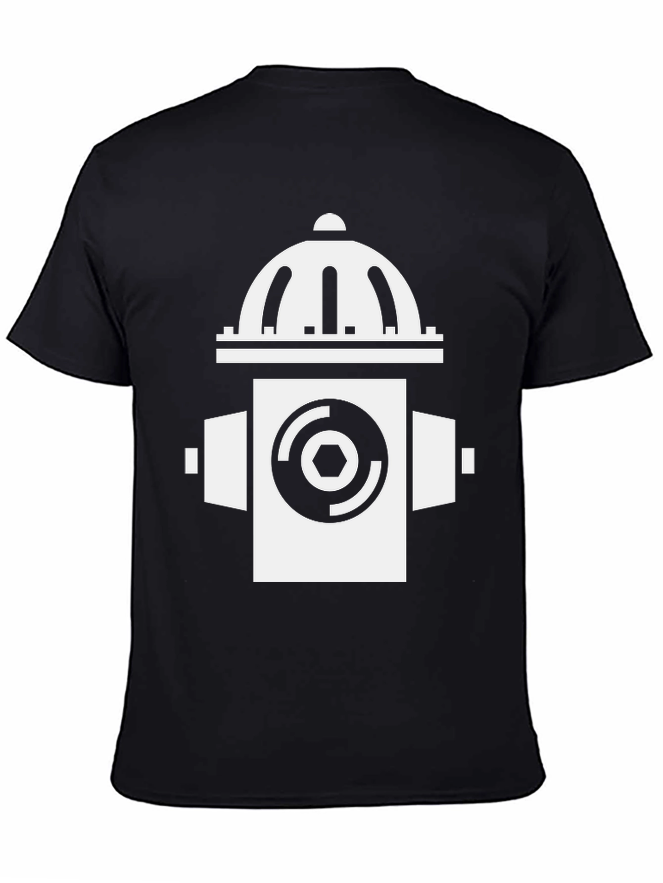 Fire Hydrant Graphic Tee - Black Unisex T-Shirt
