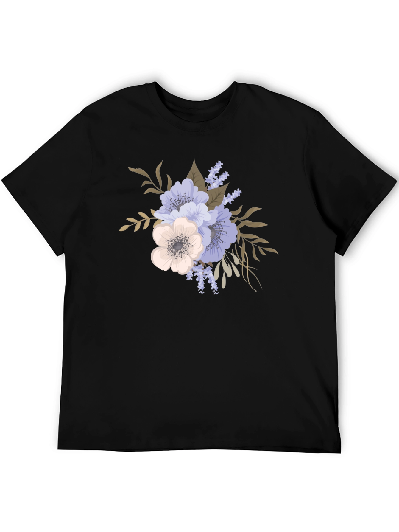 Floral Design T-Shirt - Casual Style