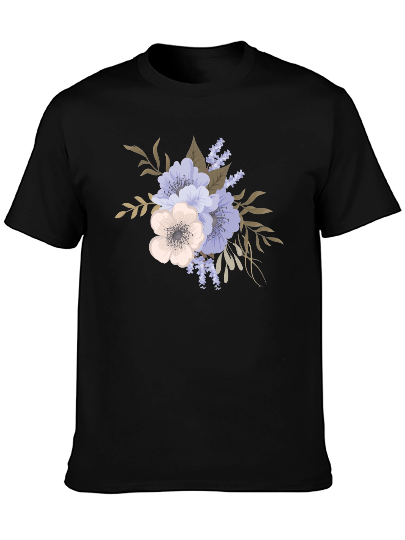 Floral Design T-Shirt - Casual Style