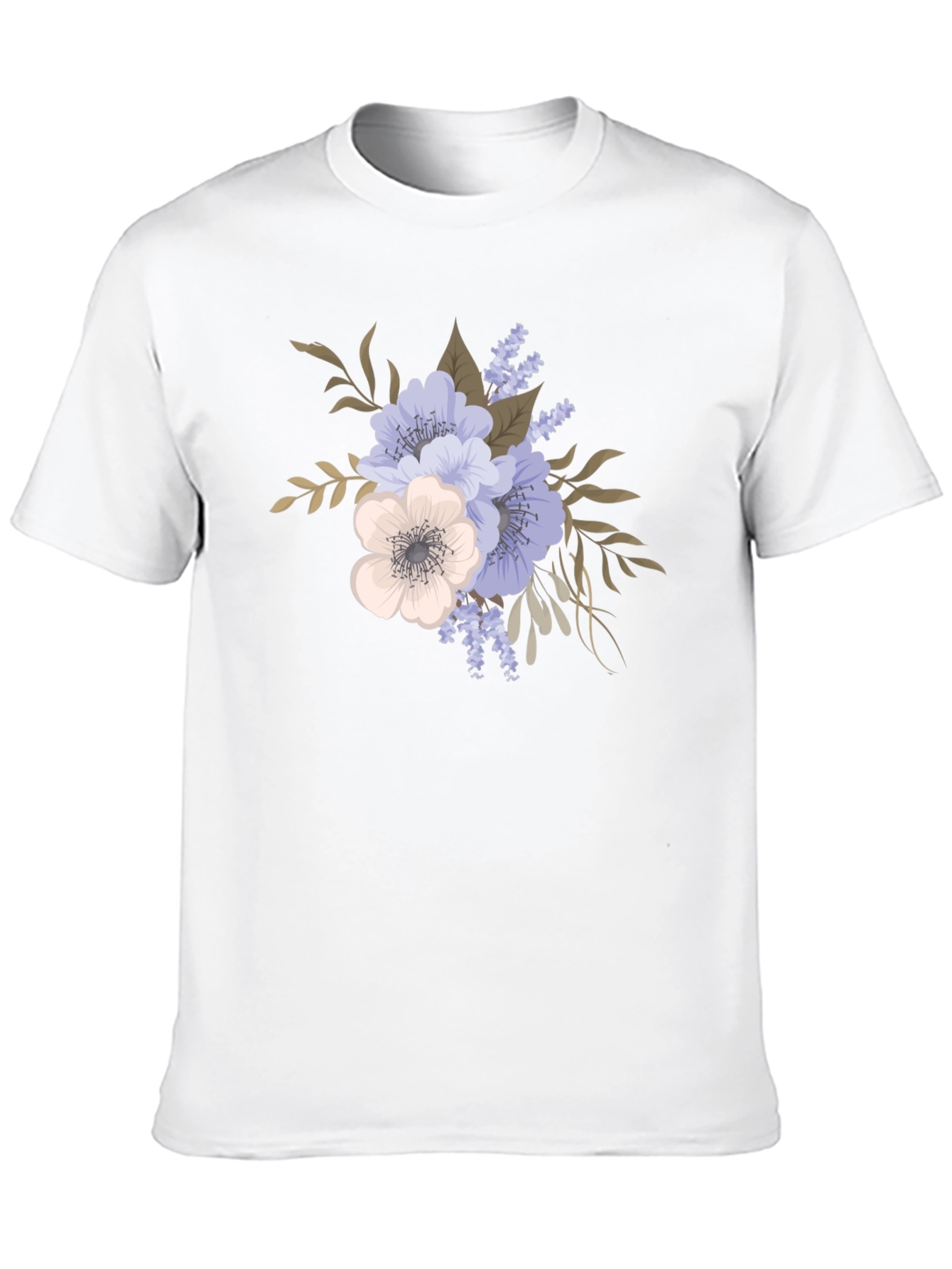 Floral Design T-Shirt - Casual Style