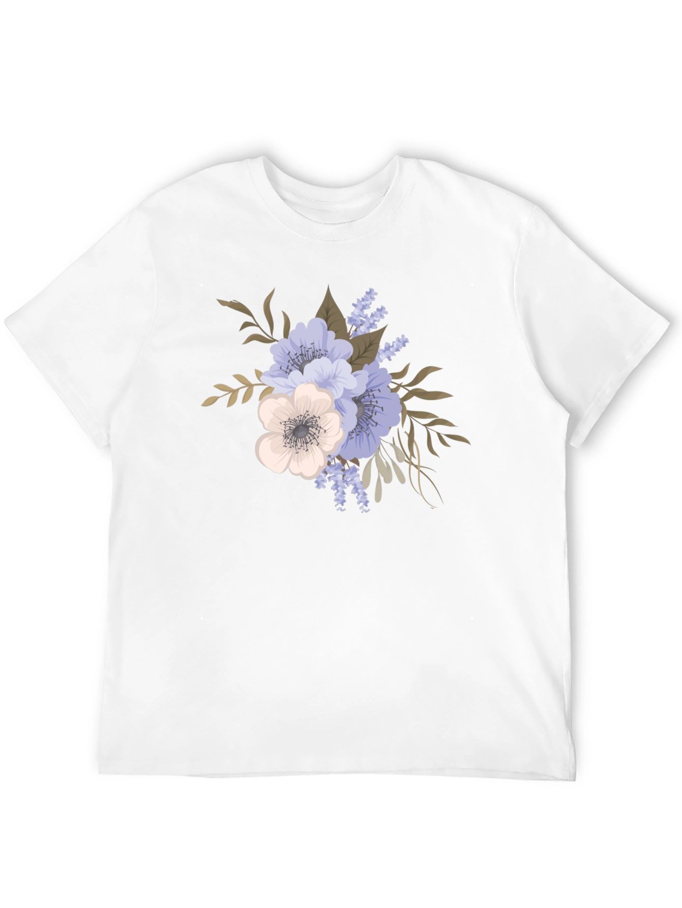 Floral Design T-Shirt - Casual Style