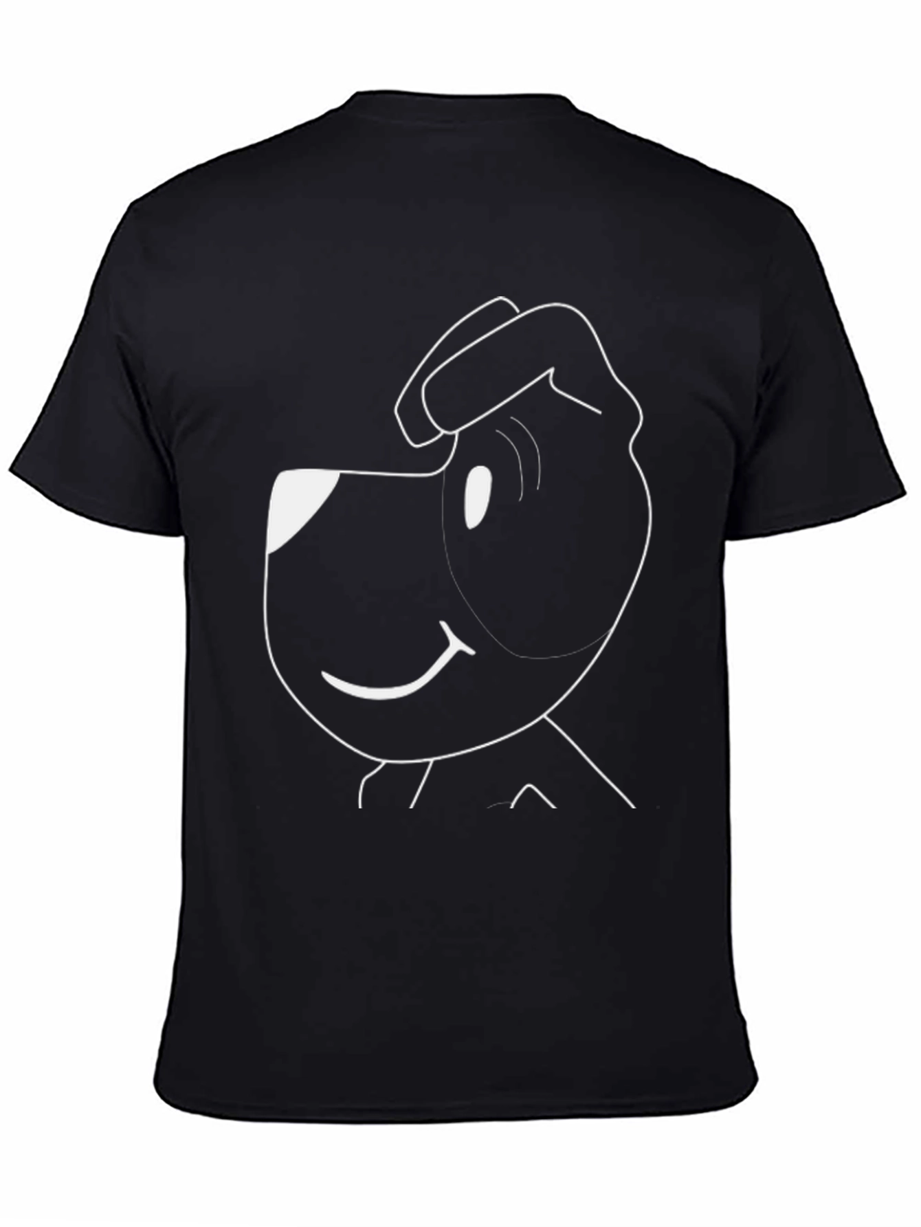 Cartoon Dog Black T-Shirt