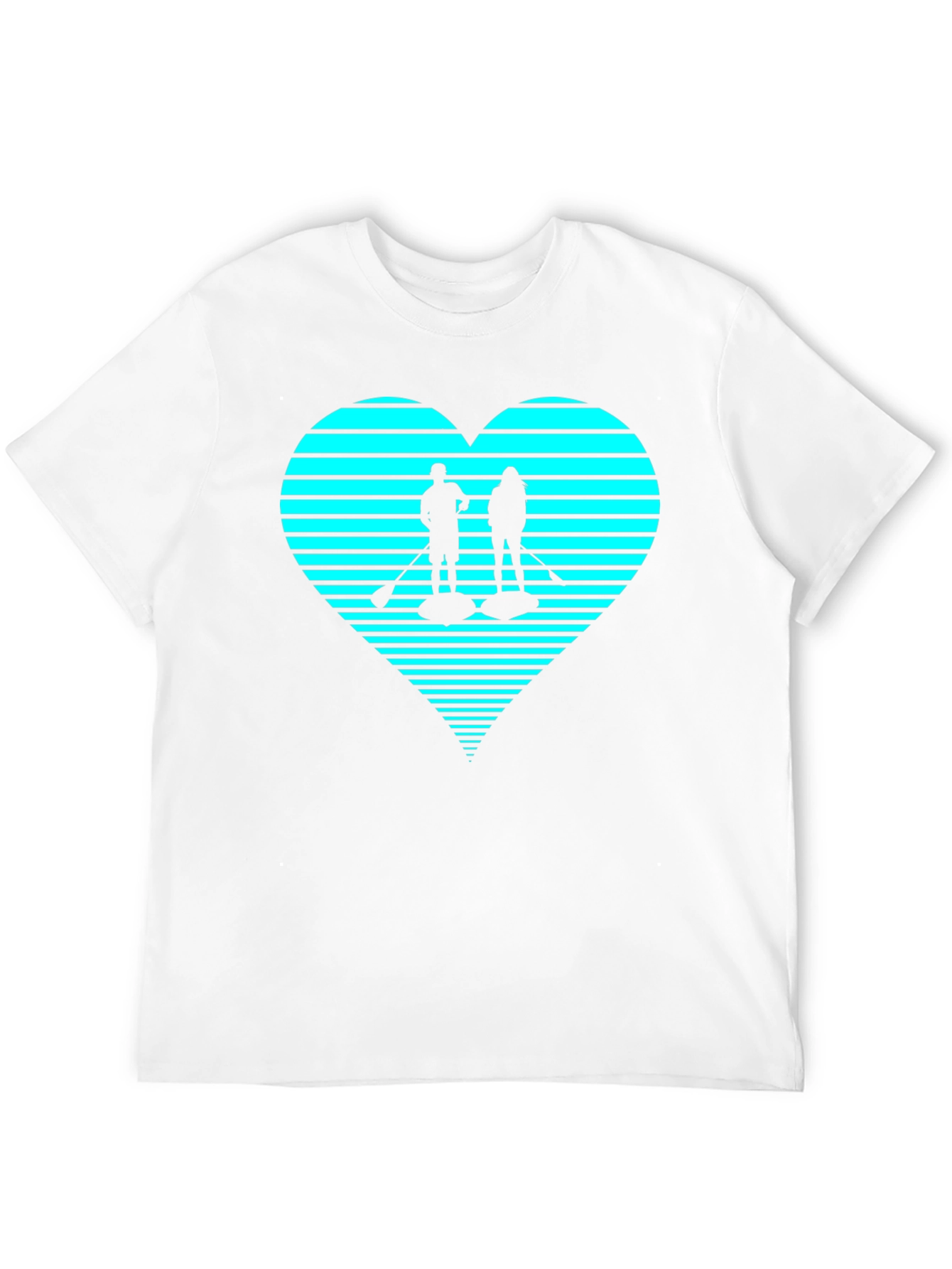 Paddleboard Heart Graphic Tee - Black