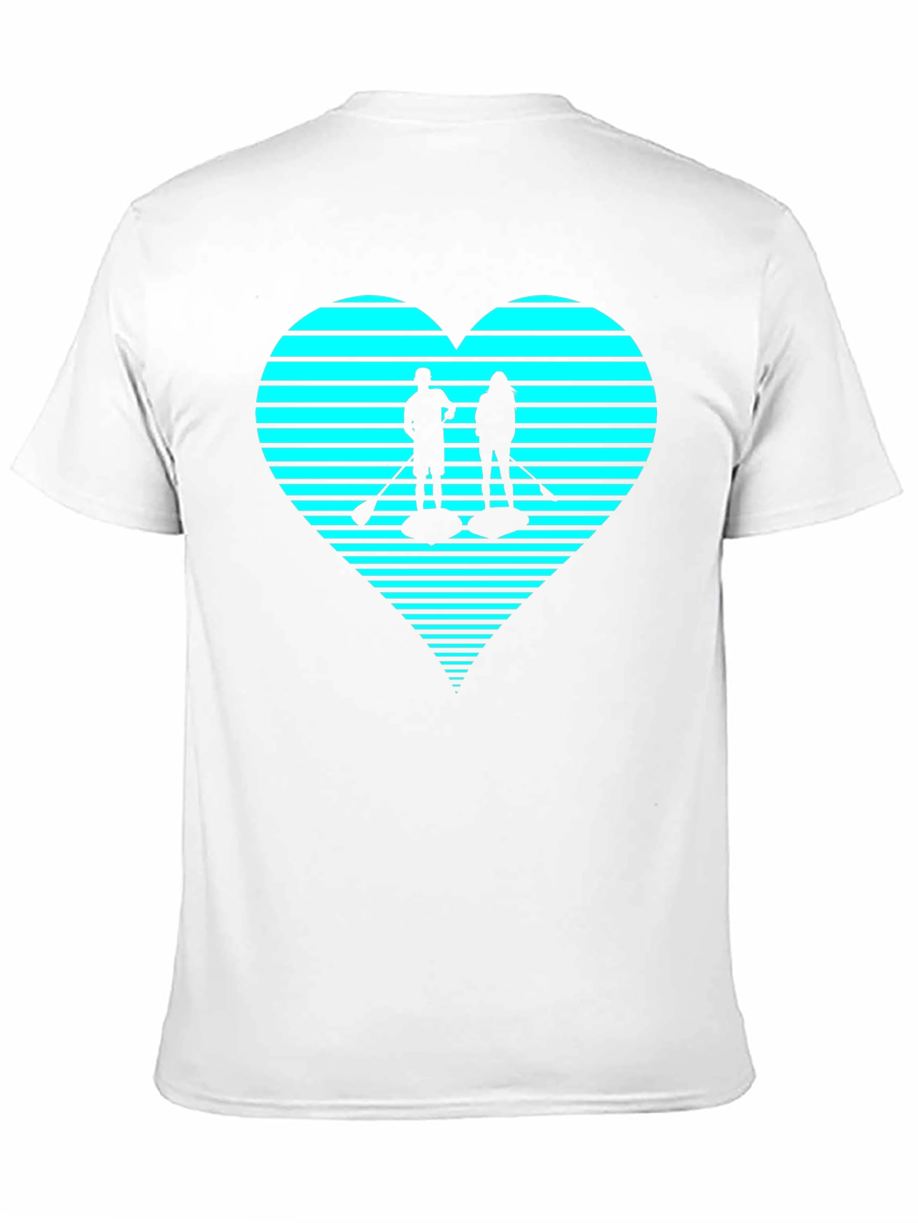 Paddleboard Heart Graphic Tee - Black