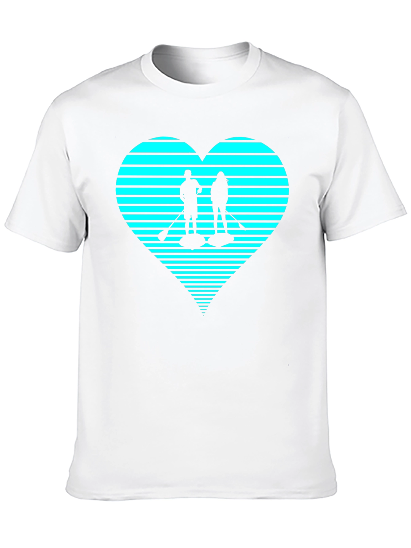Paddleboard Heart Graphic Tee - Black