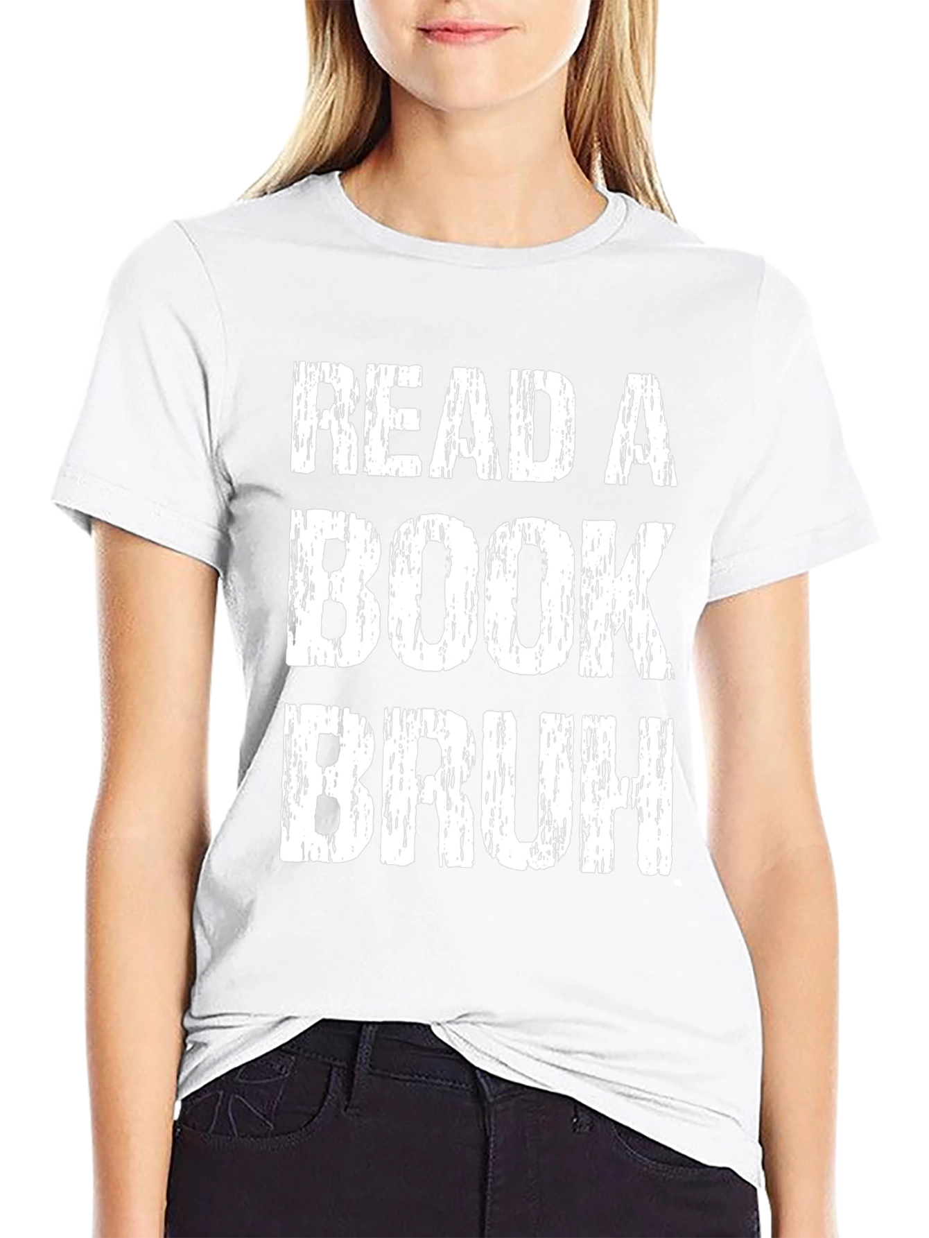 Read a Book Bruh Graphic Tee - Black
