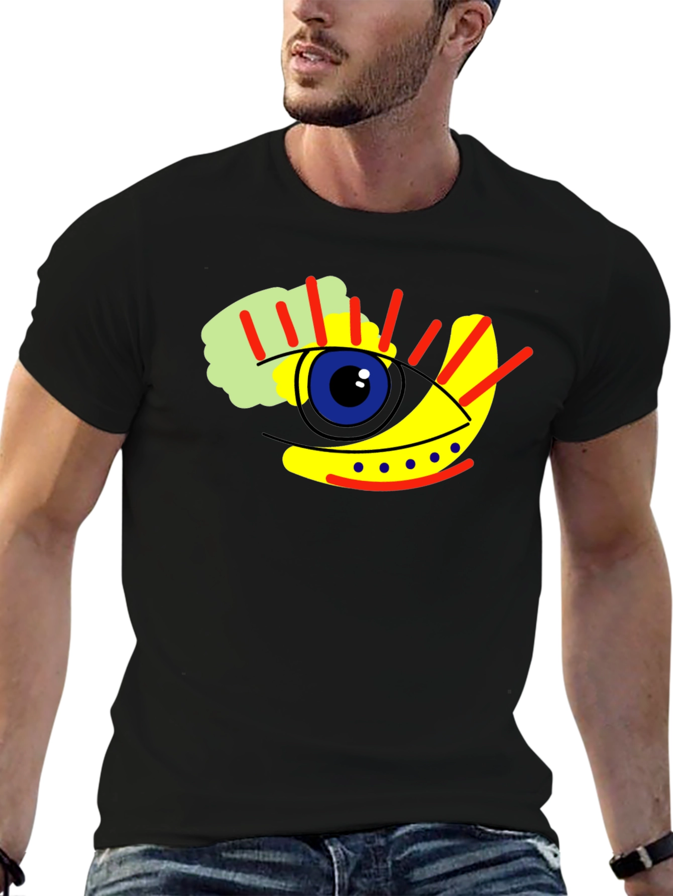 Abstract Eye Graphic T-Shirt - Modern Art Tee
