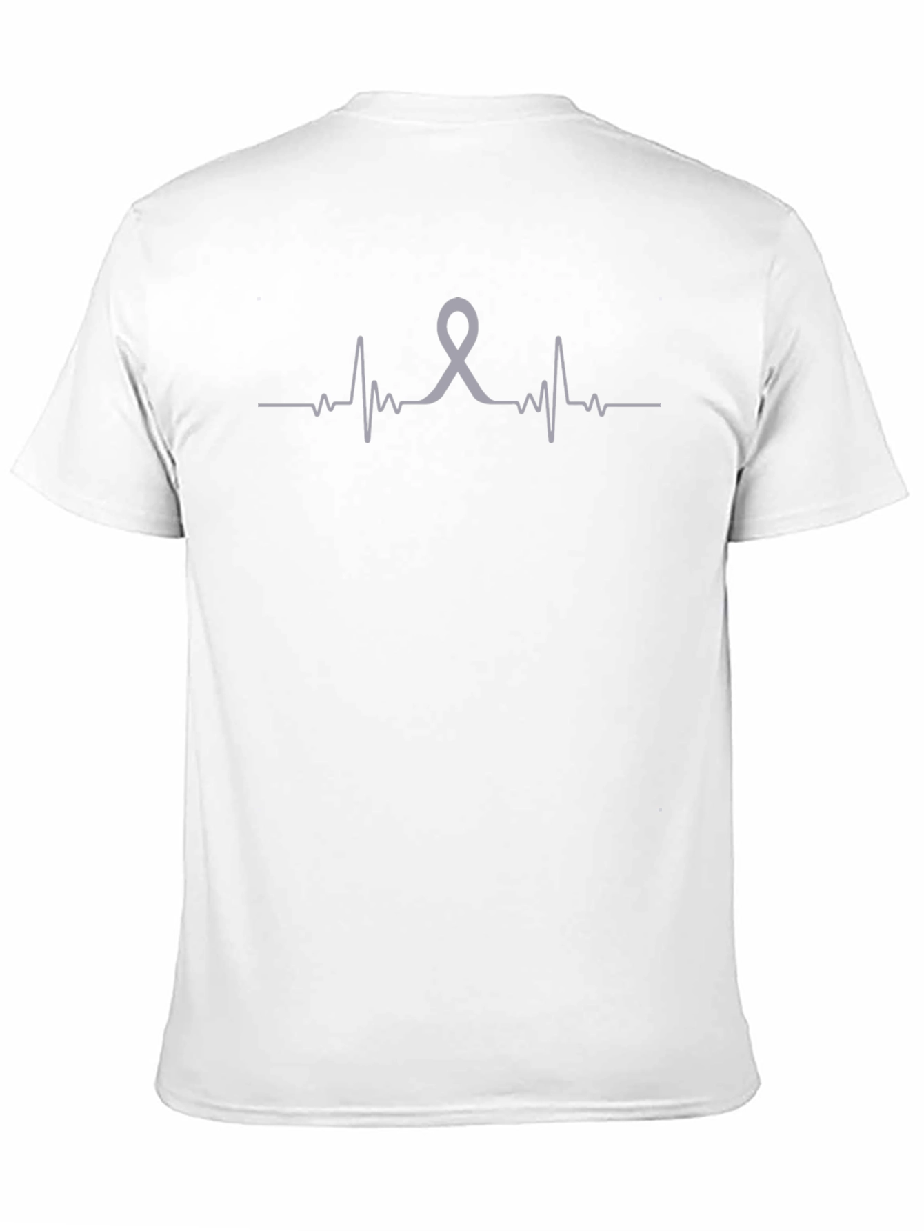 Awareness Ribbon Heartbeat Graphic Tee - Soft Cotton Casual