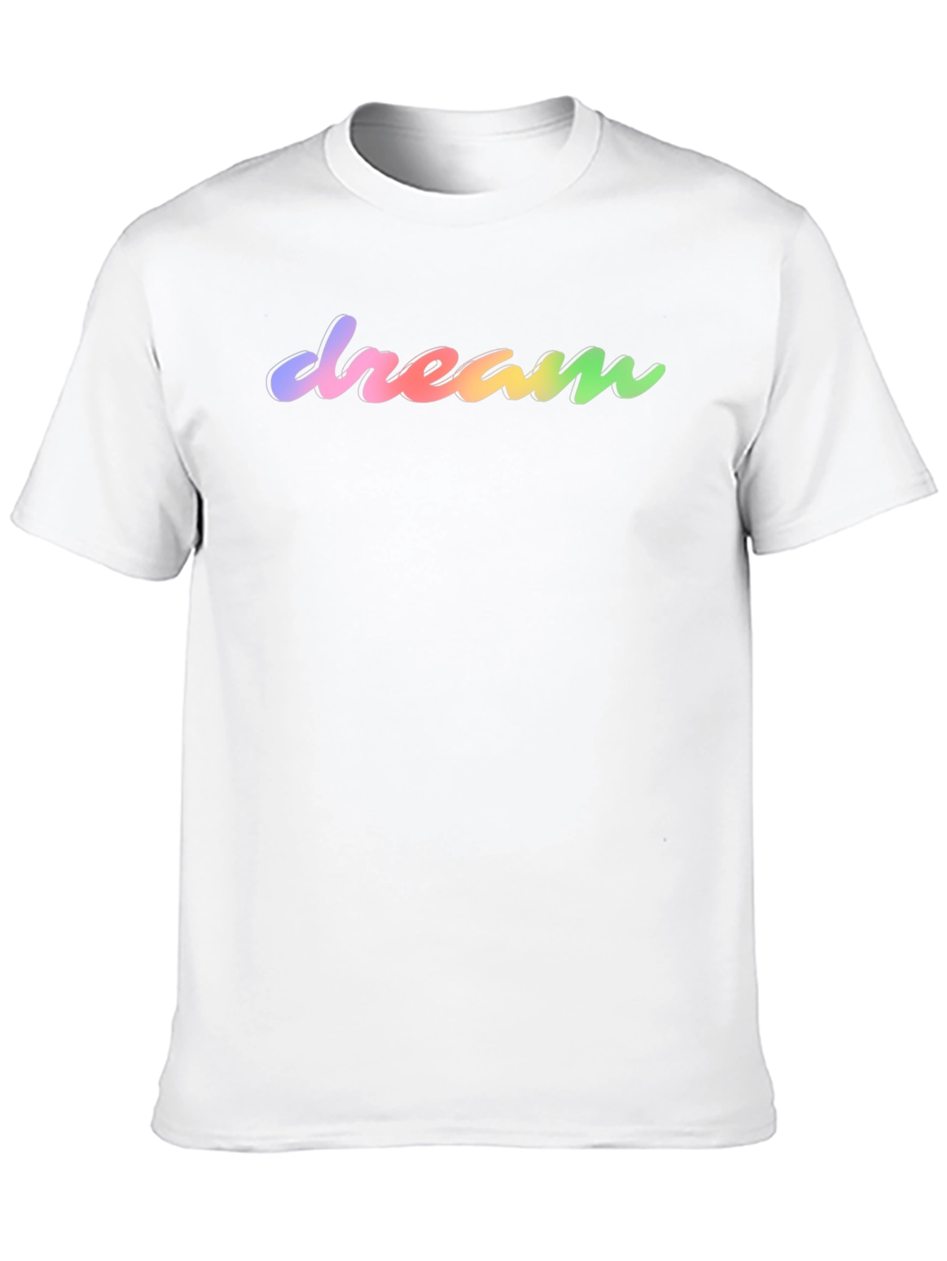 Dream Rainbow Text Black T-Shirt