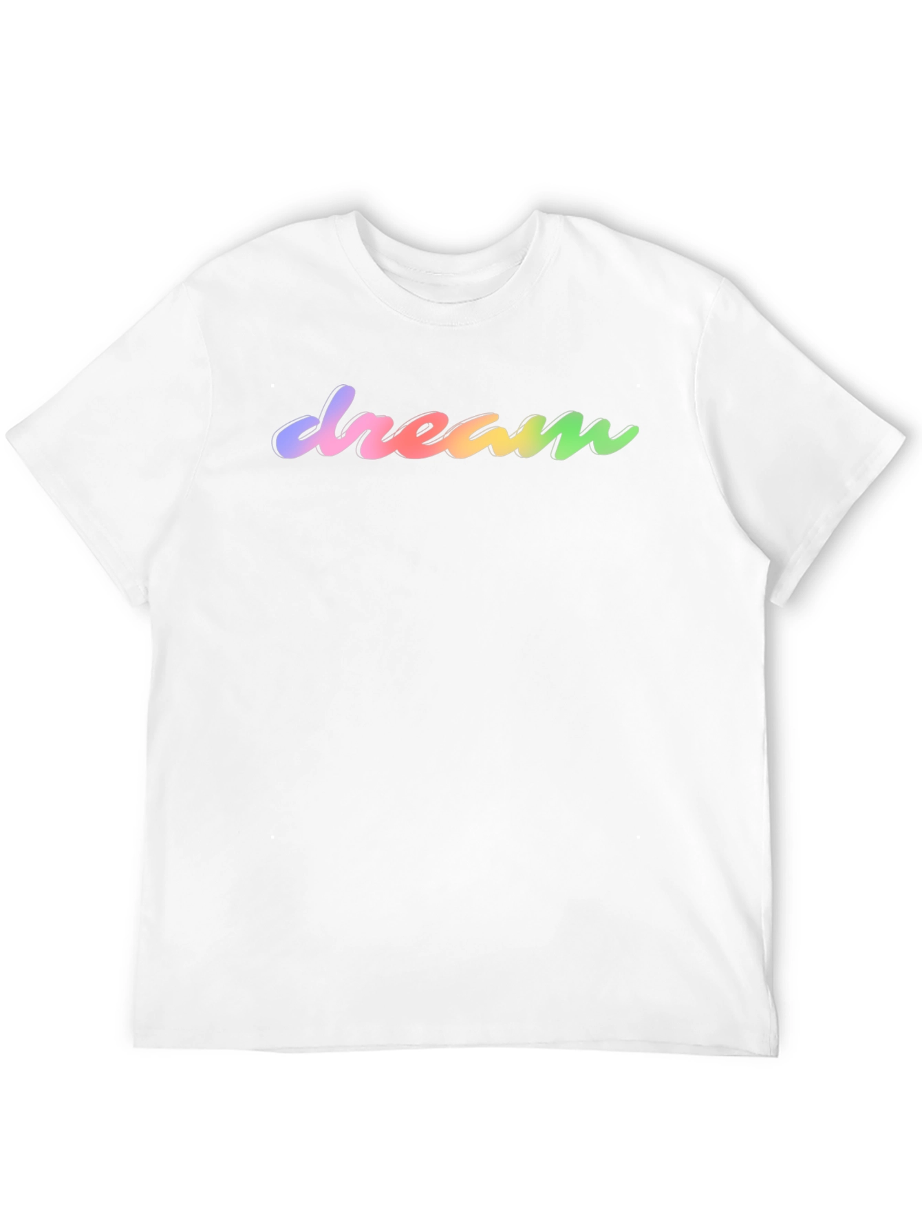 Dream Rainbow Text Black T-Shirt
