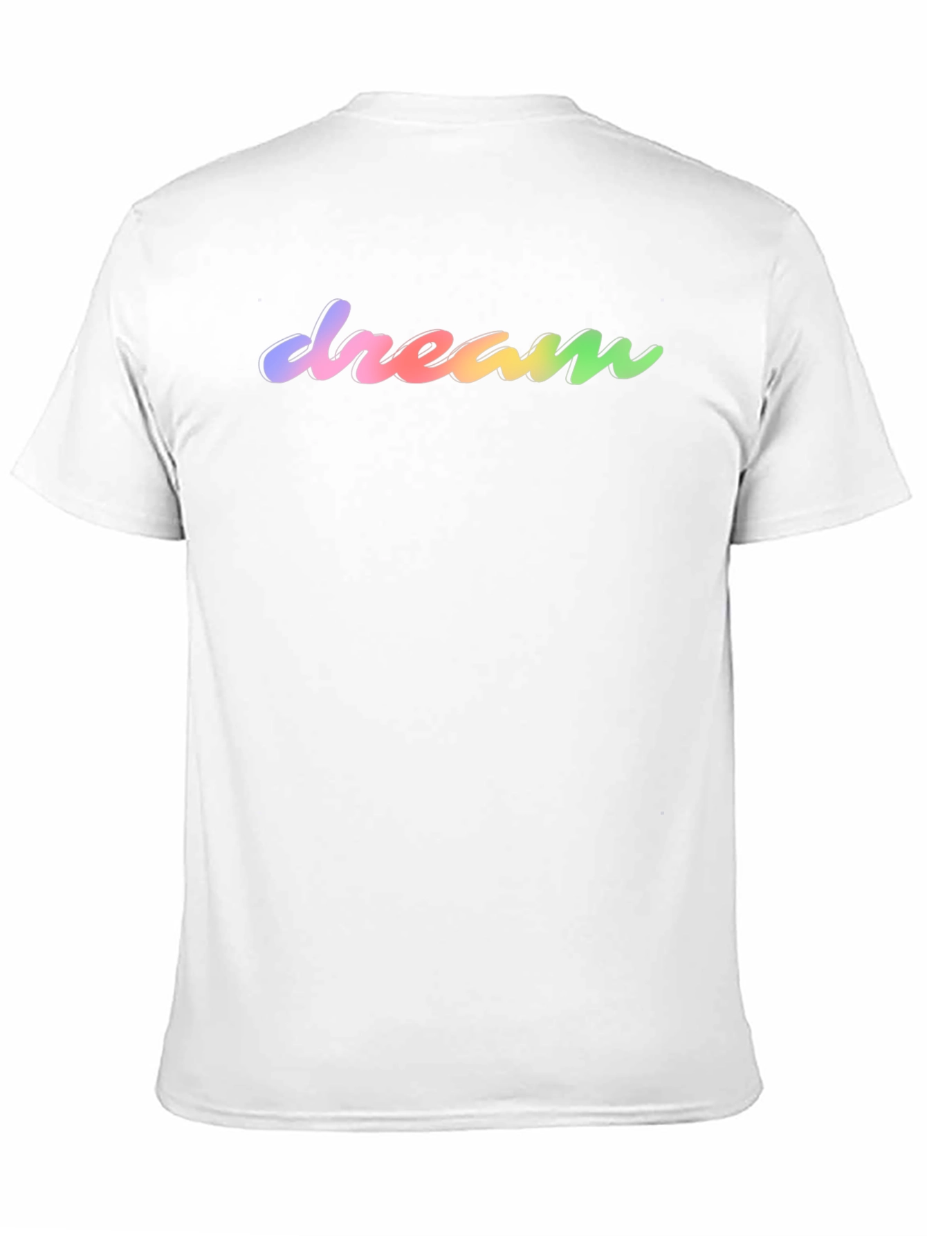 Dream Rainbow Text Black T-Shirt