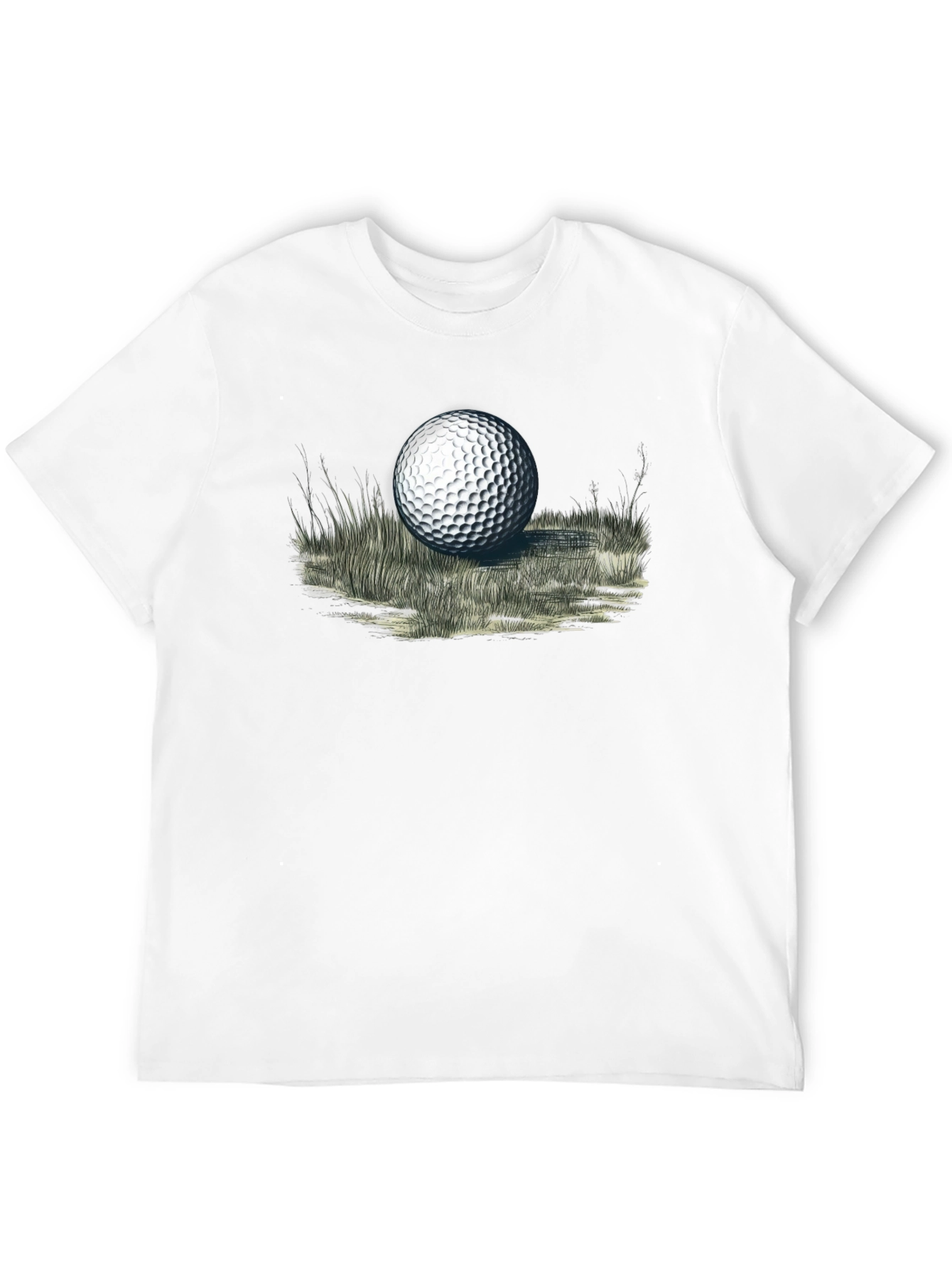 Golf Ball Graphic Tee - Black Cotton