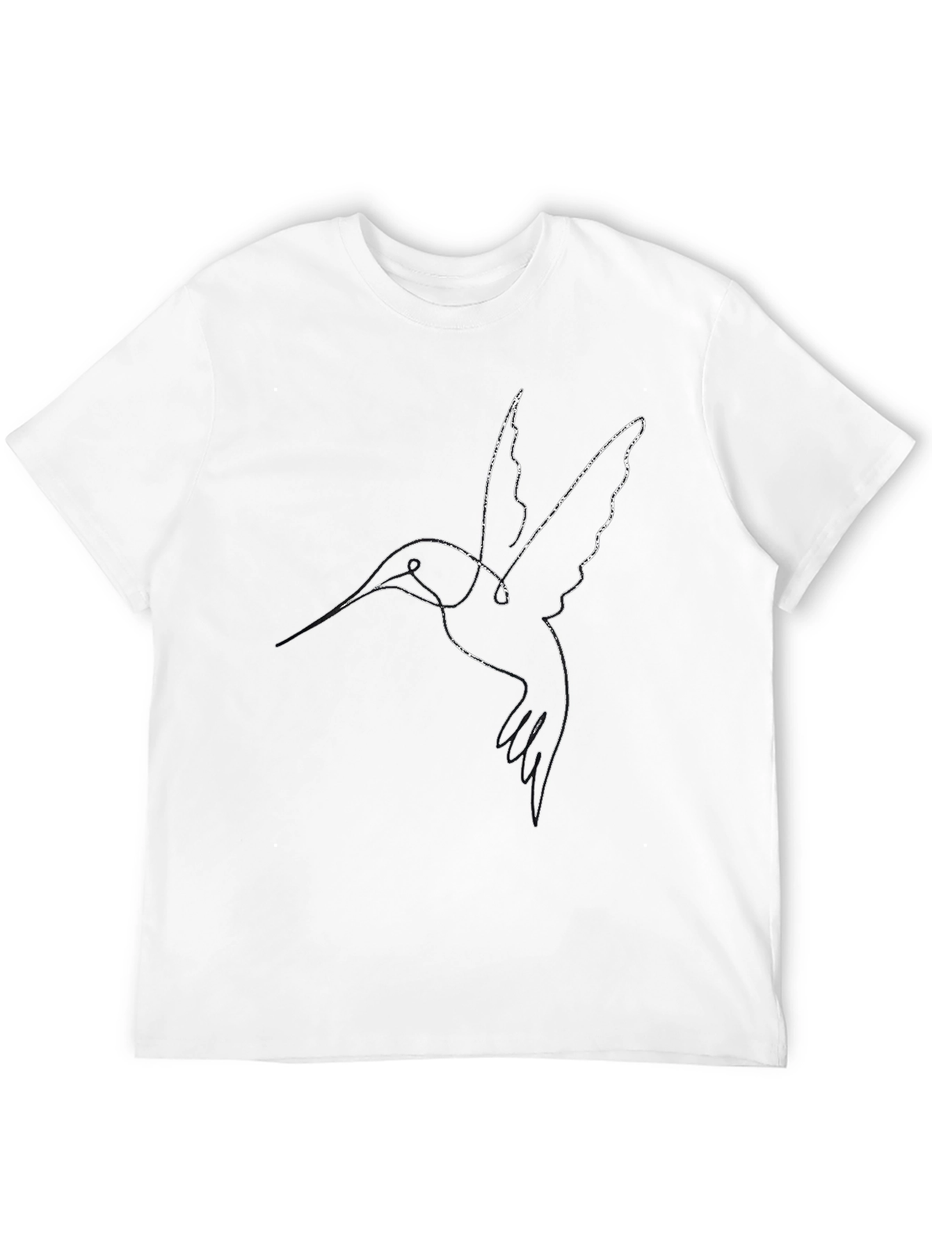 Minimalist Hummingbird Black T-Shirt