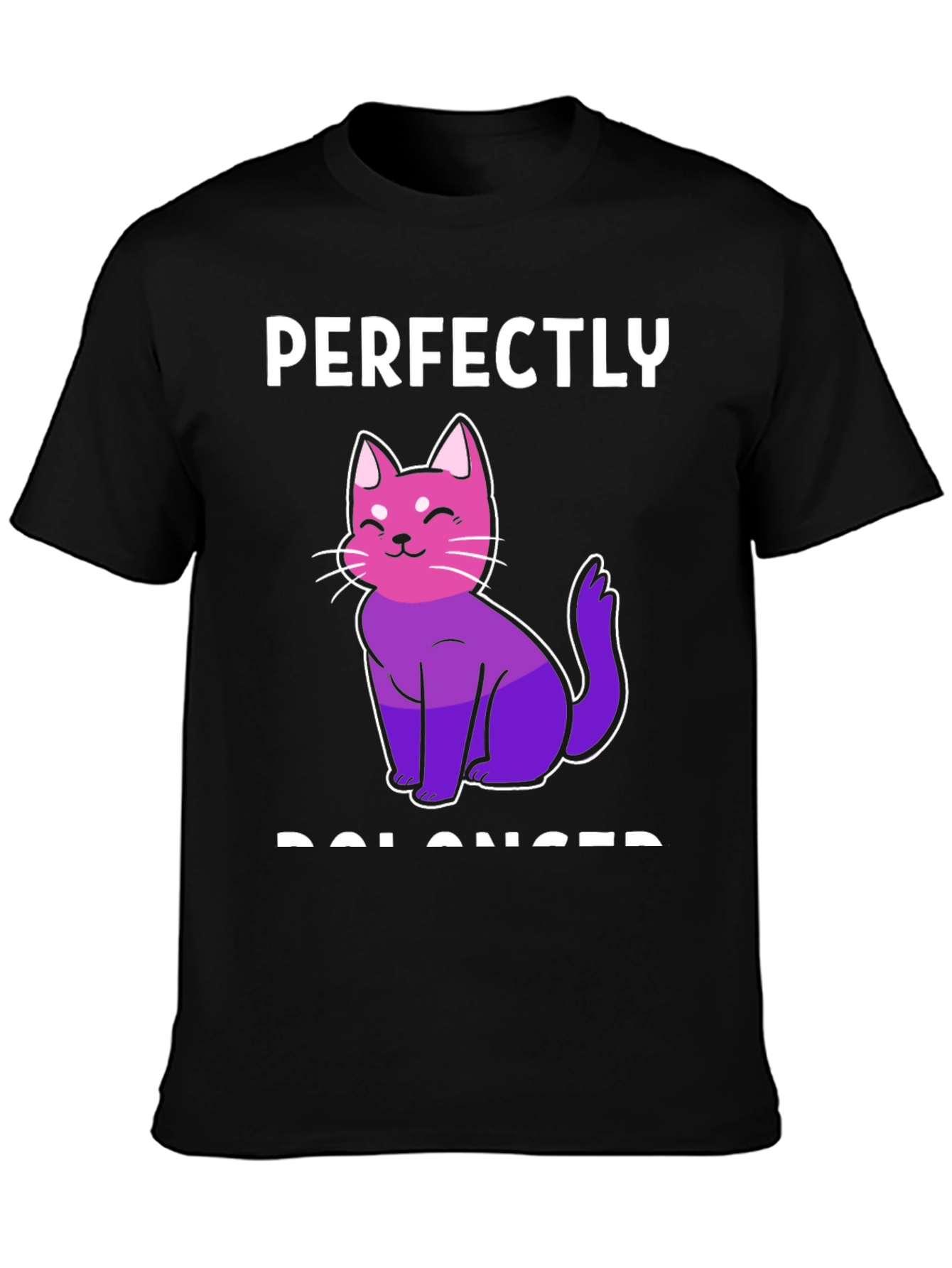 Perfectly Balanced Cat T-Shirt - Bi Pride