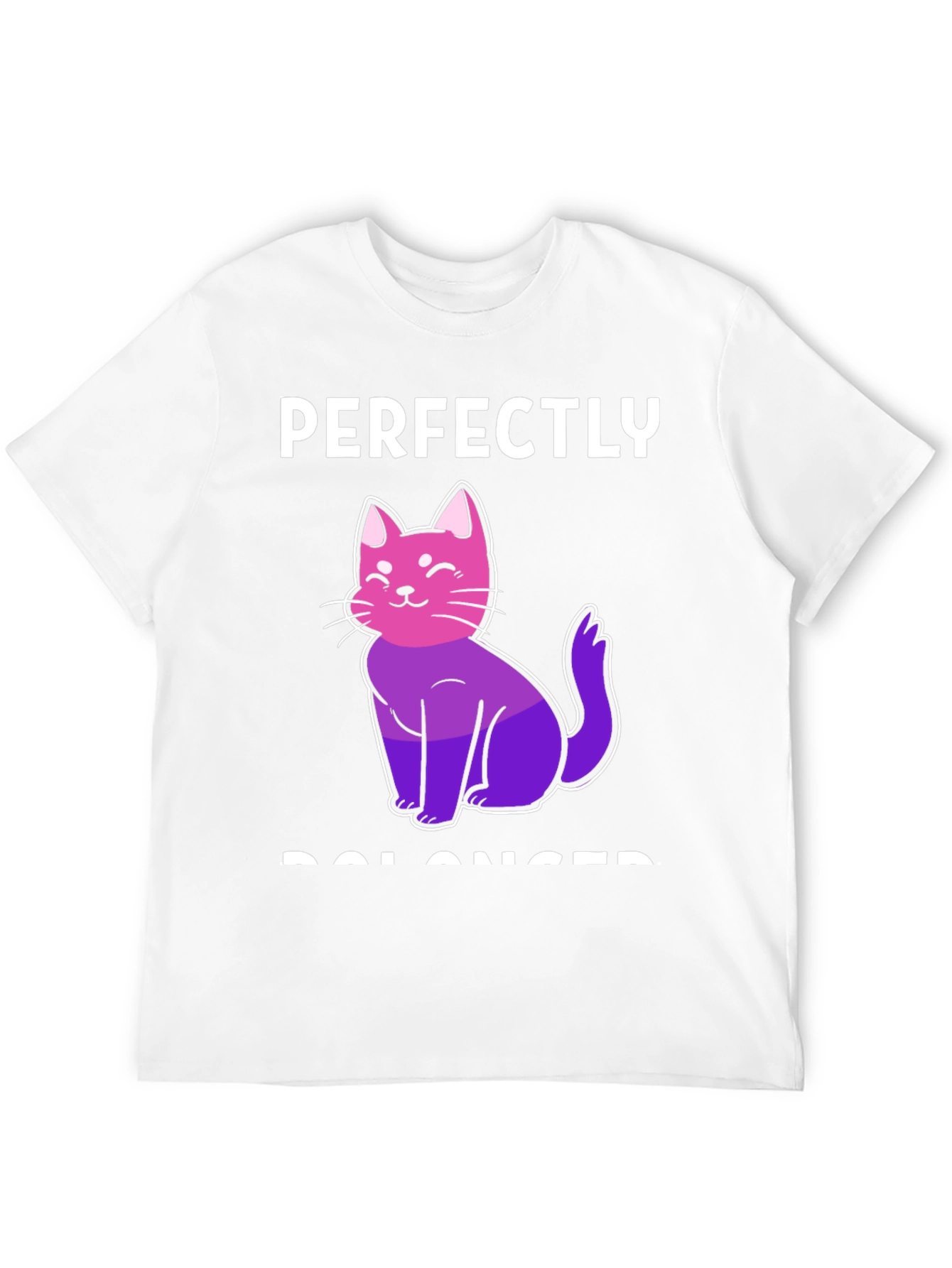 Perfectly Balanced Cat T-Shirt - Bi Pride
