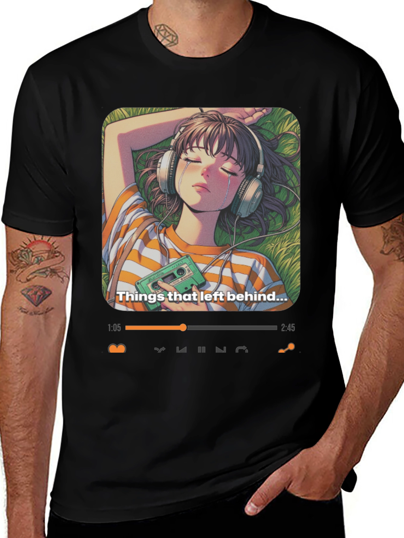 Anime Girl Things Left Behind Graphic Tee