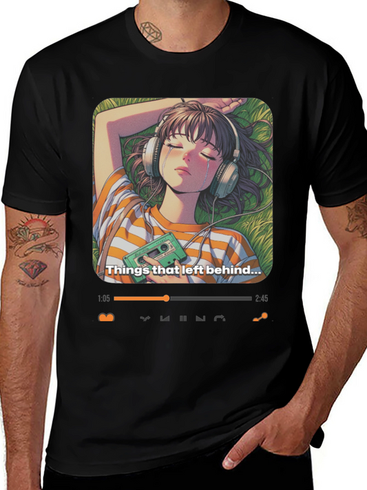 Anime Girl Things Left Behind Graphic Tee