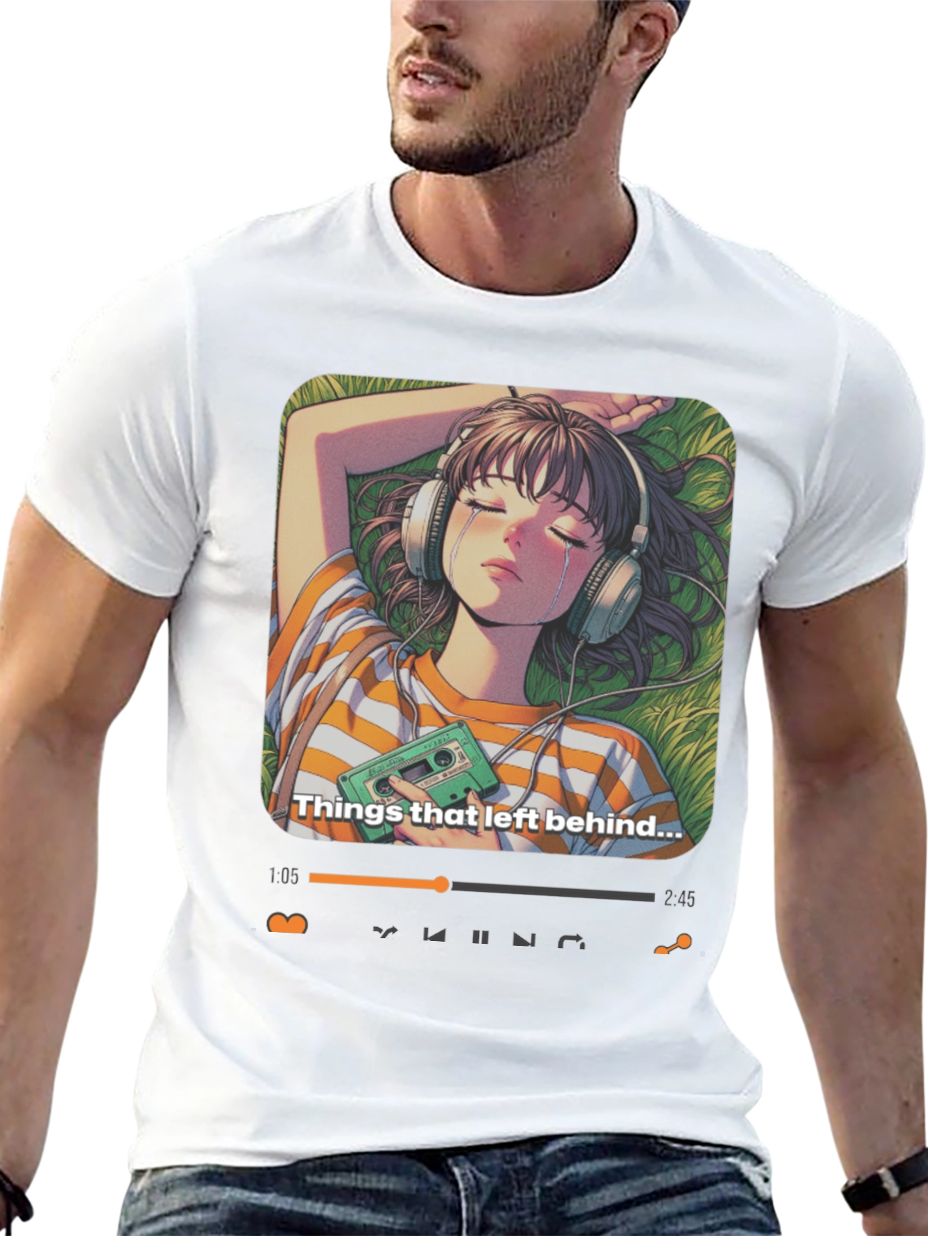 Anime Girl Things Left Behind Graphic Tee