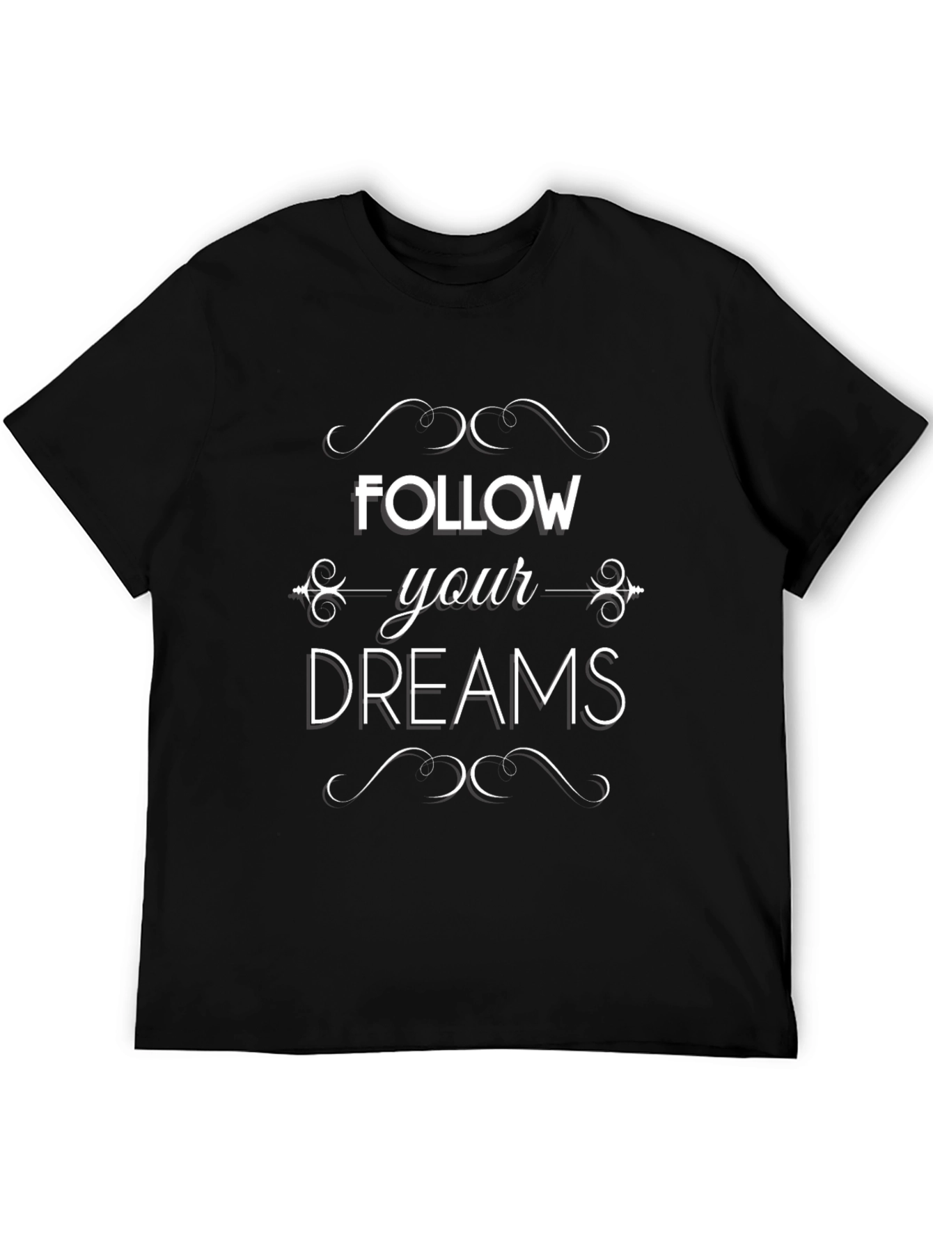 Follow Your Dreams Black Graphic Tee