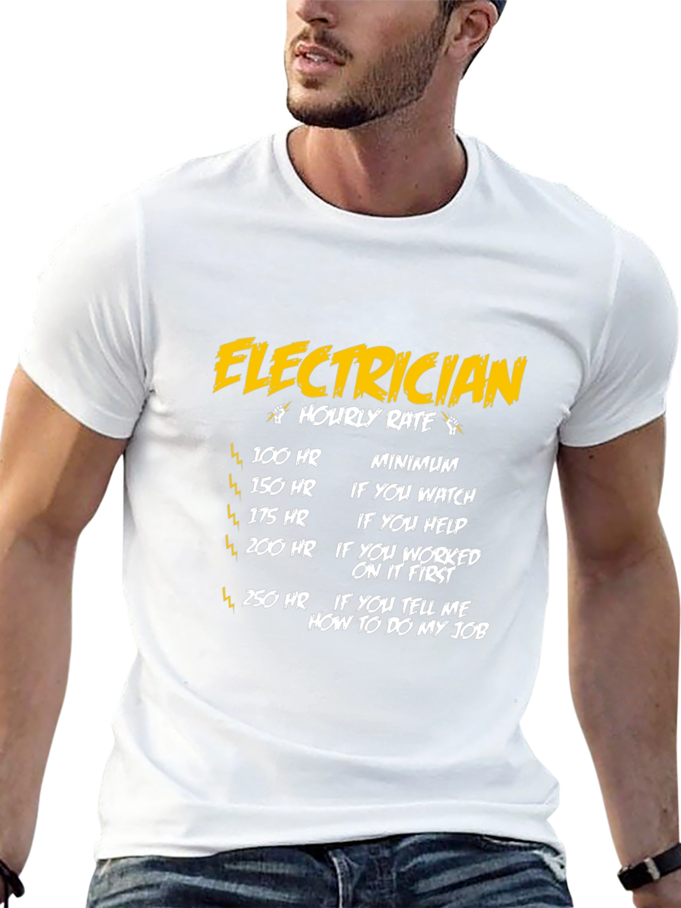 Electrician Hourly Rate T-Shirt - Funny Electrician Gift