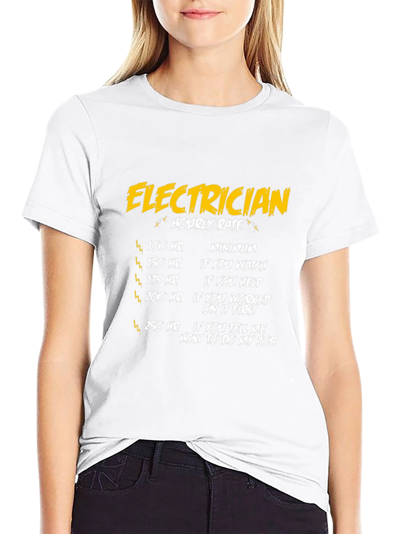 Electrician Hourly Rate T-Shirt - Funny Electrician Gift