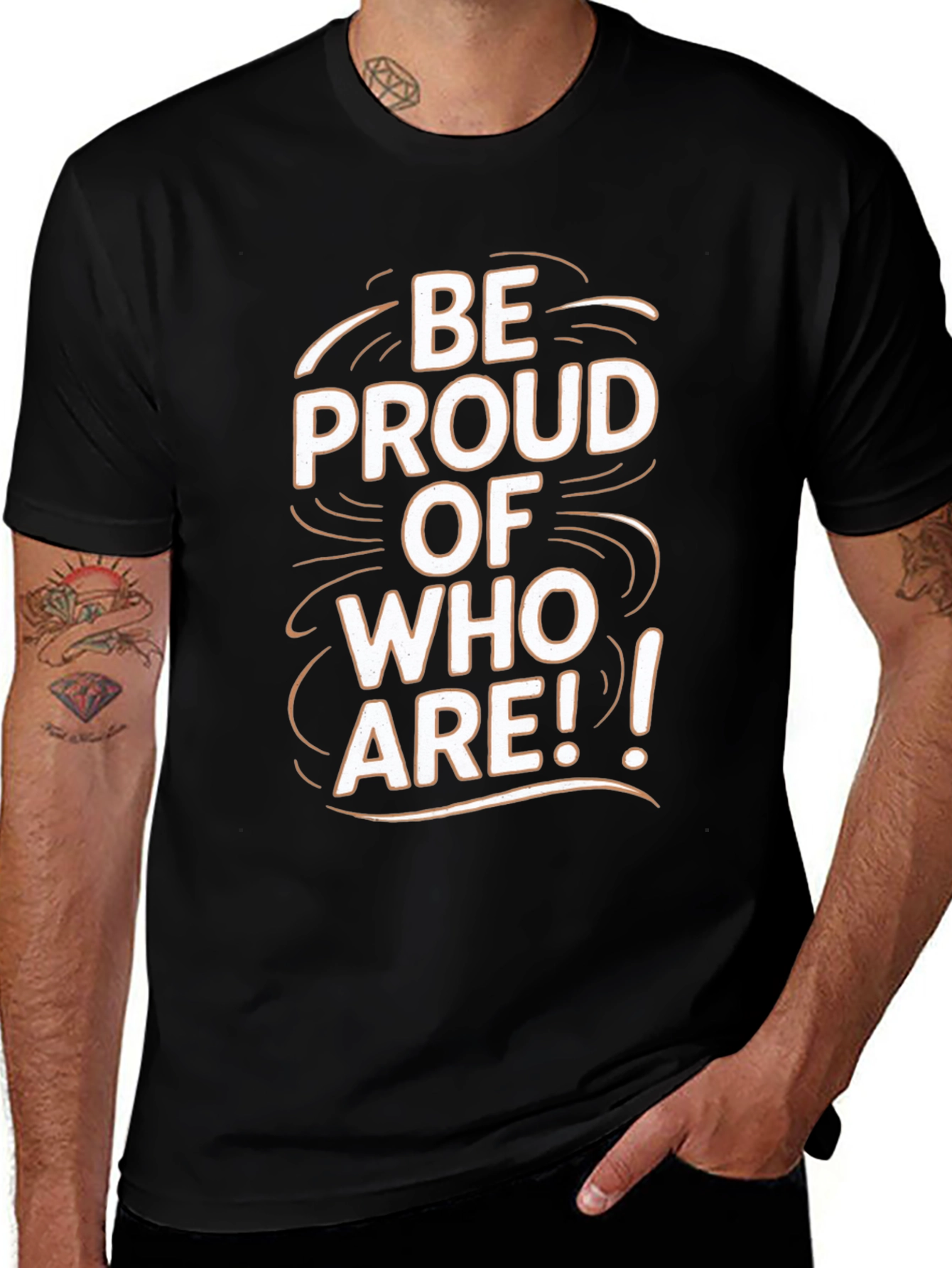 Be Proud Graphic Black Tee