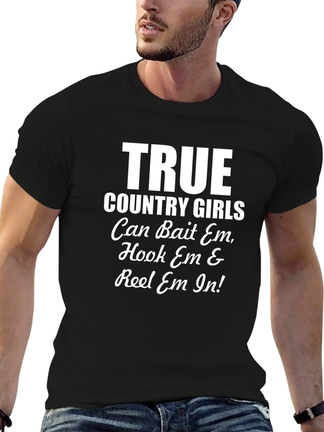 True Country Girls Fishing Graphic T-Shirt