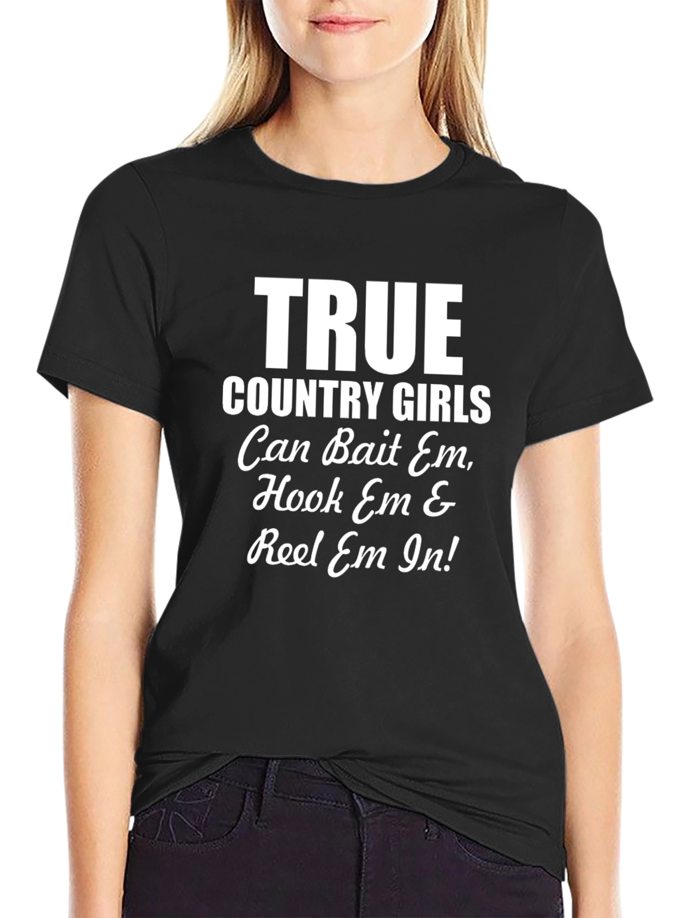 True Country Girls Fishing Graphic T-Shirt