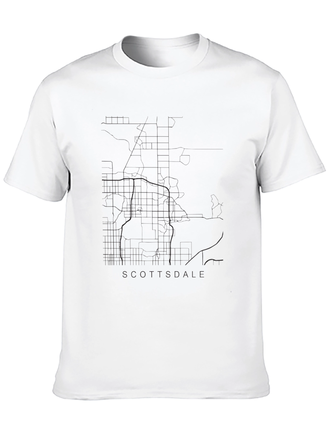 Scottsdale Map T-Shirt - Arizona Souvenir Tee