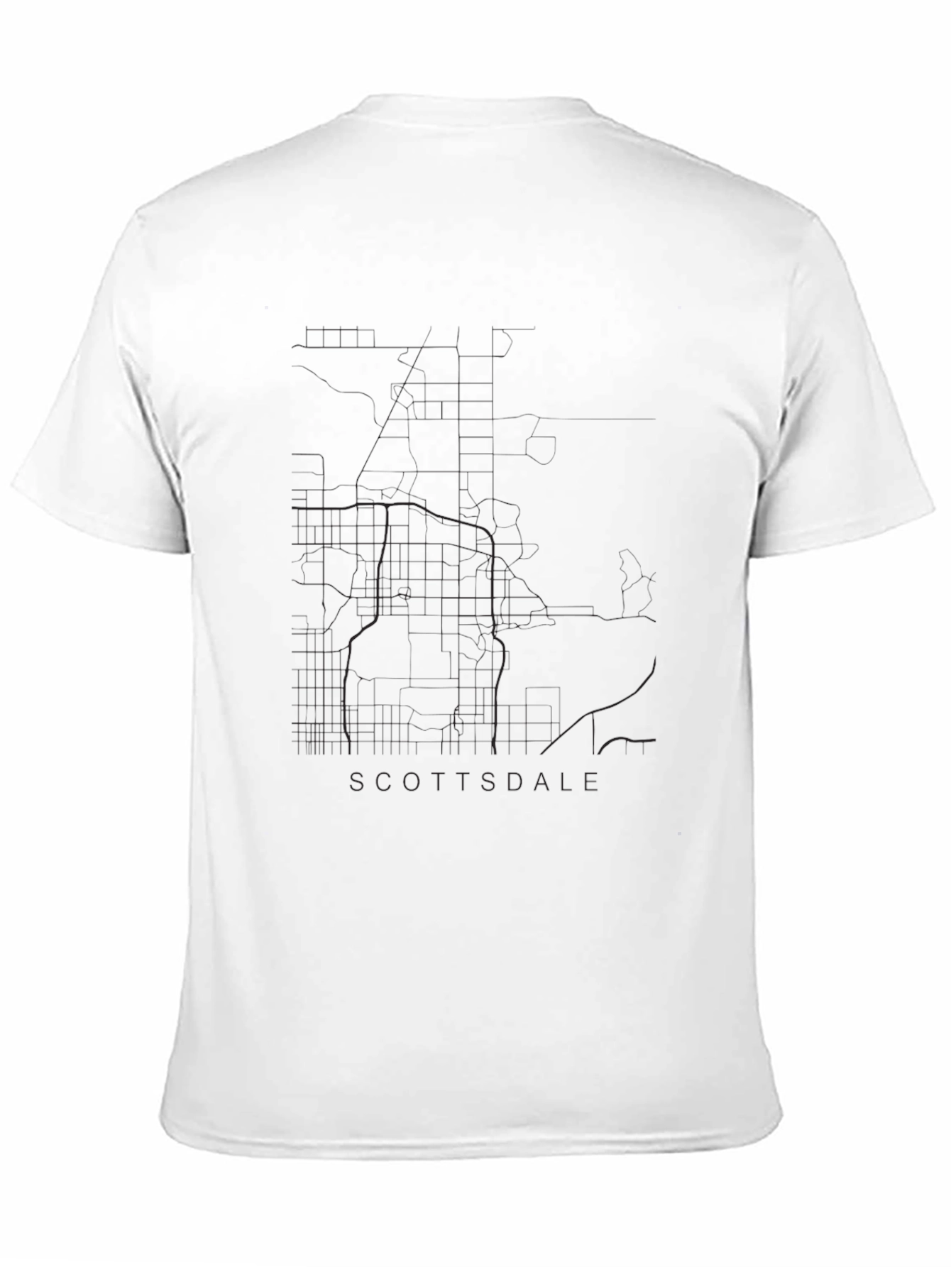 Scottsdale Map T-Shirt - Arizona Souvenir Tee