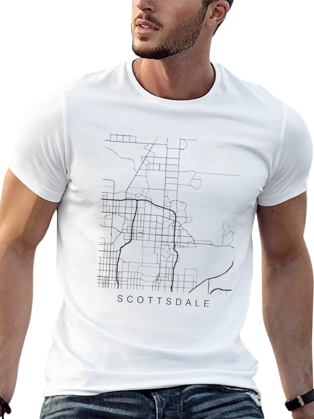 Scottsdale Map T-Shirt - Arizona Souvenir Tee