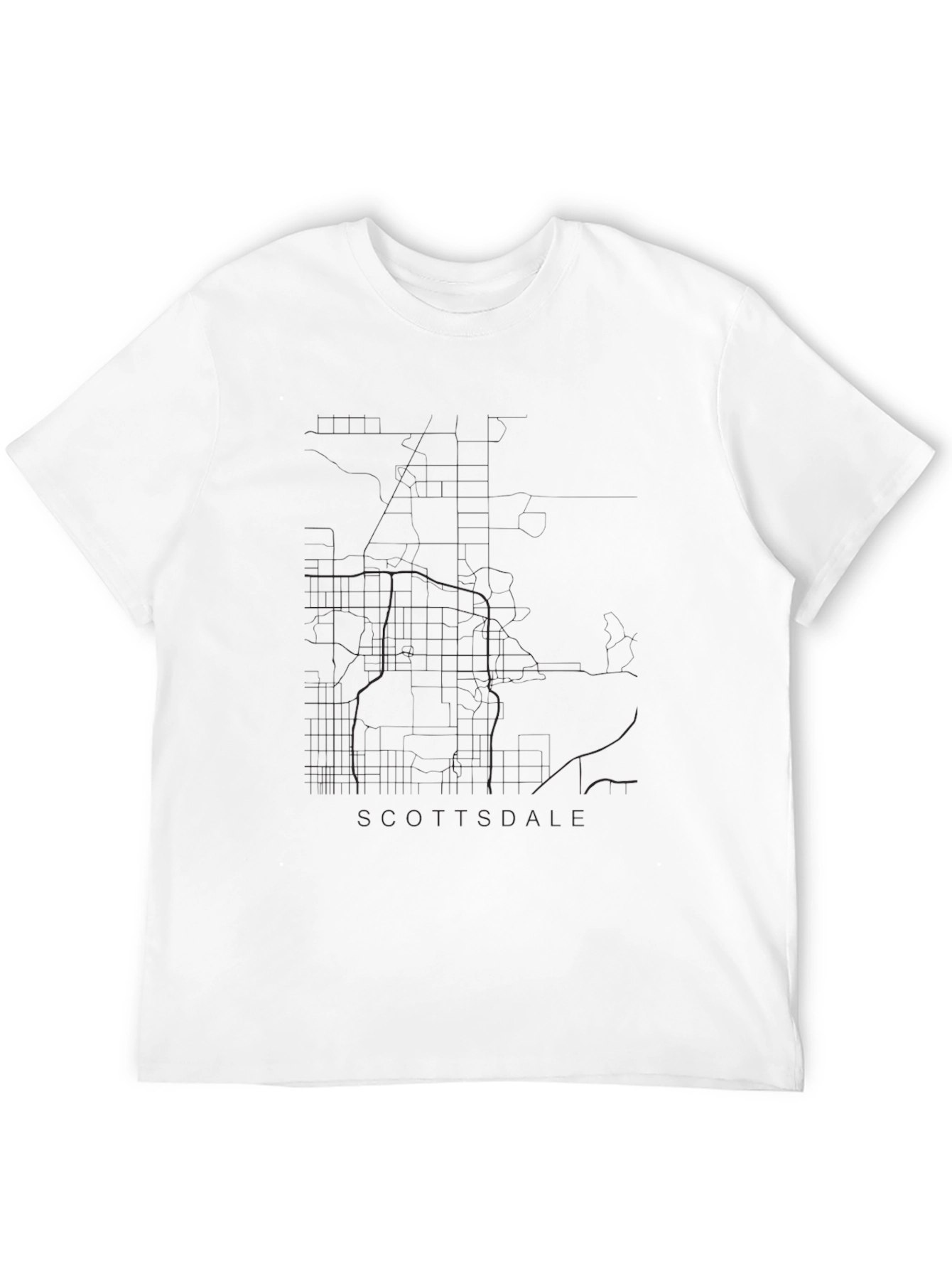 Scottsdale Map T-Shirt - Arizona Souvenir Tee