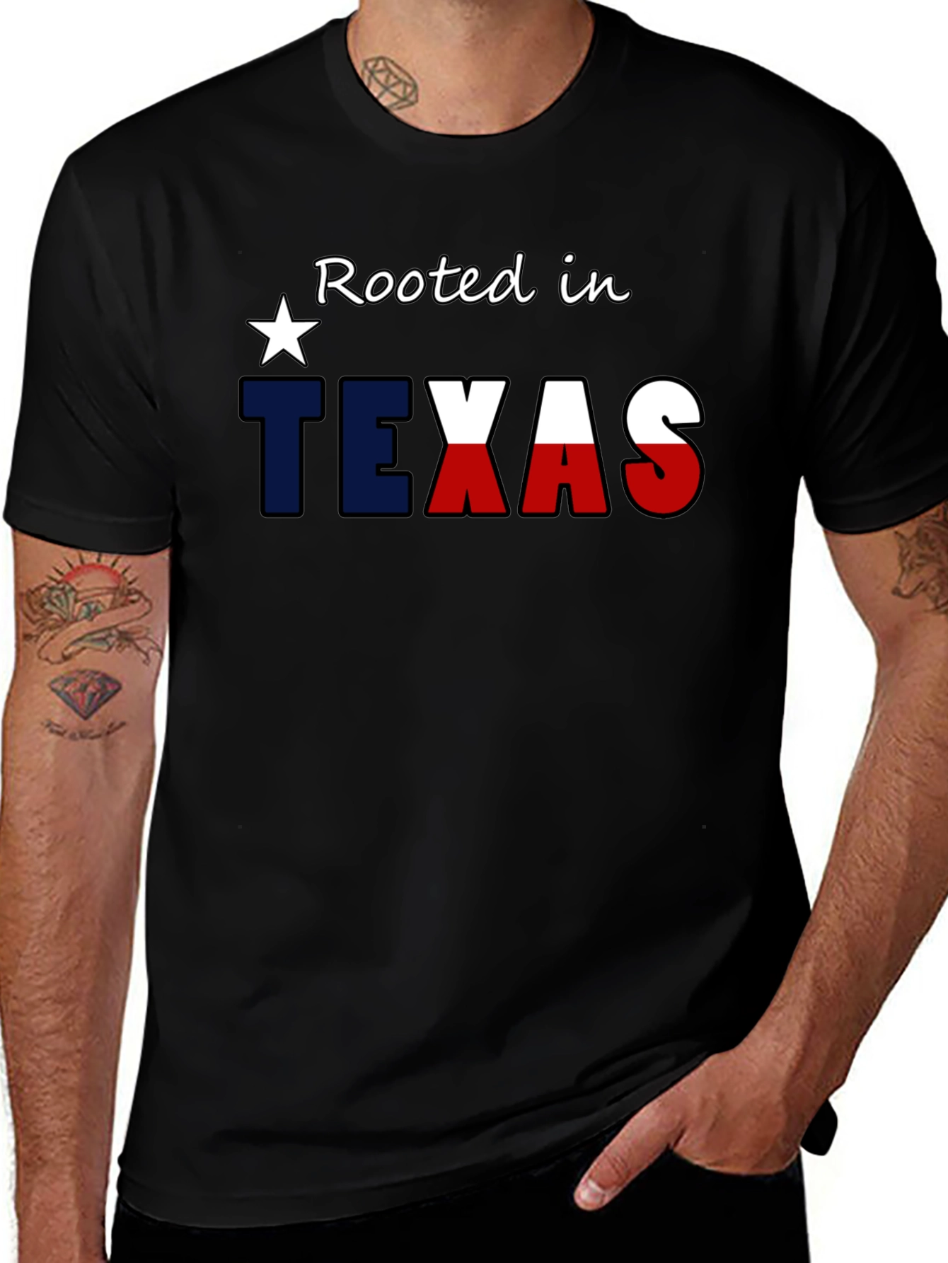 Rooted in Texas Patriotic Graphic Tee