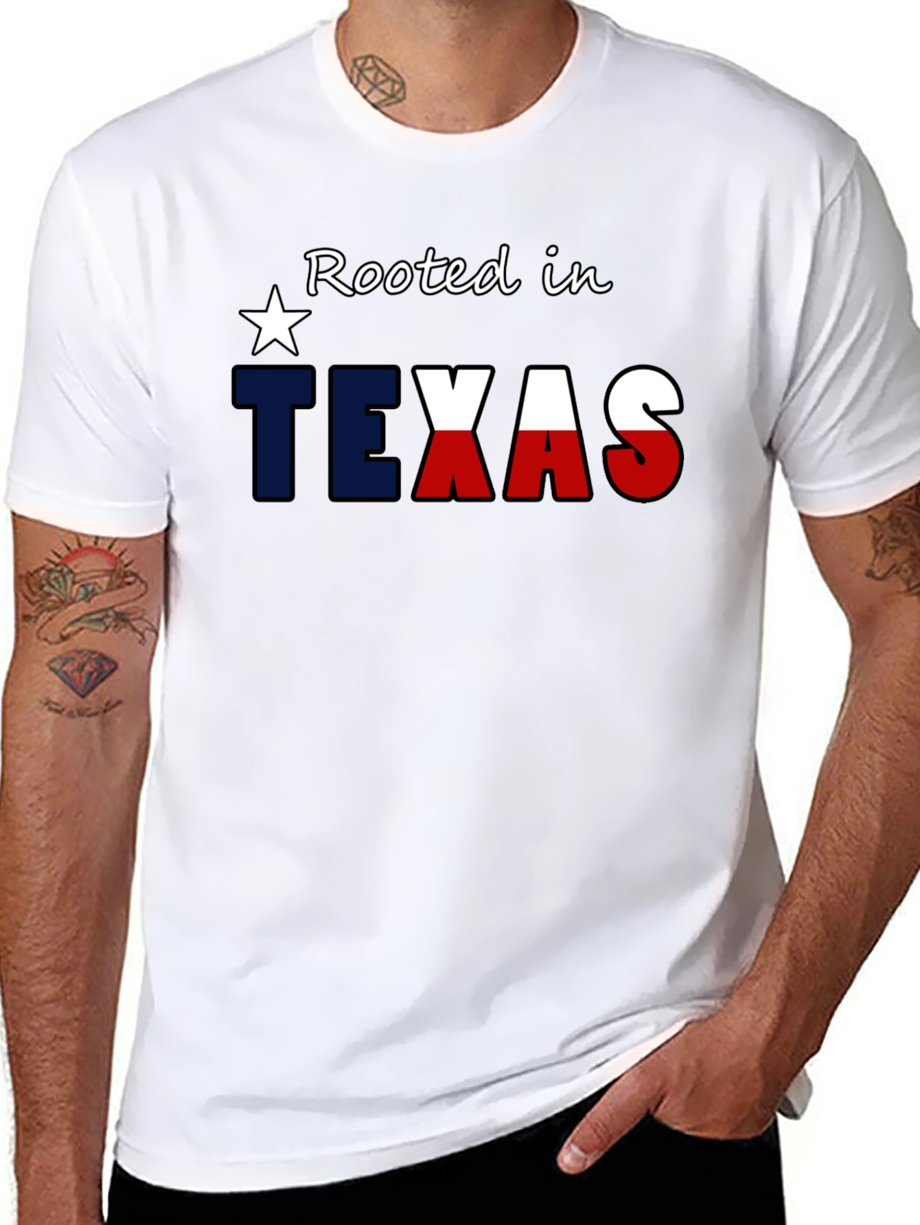 Rooted in Texas Patriotic Graphic Tee