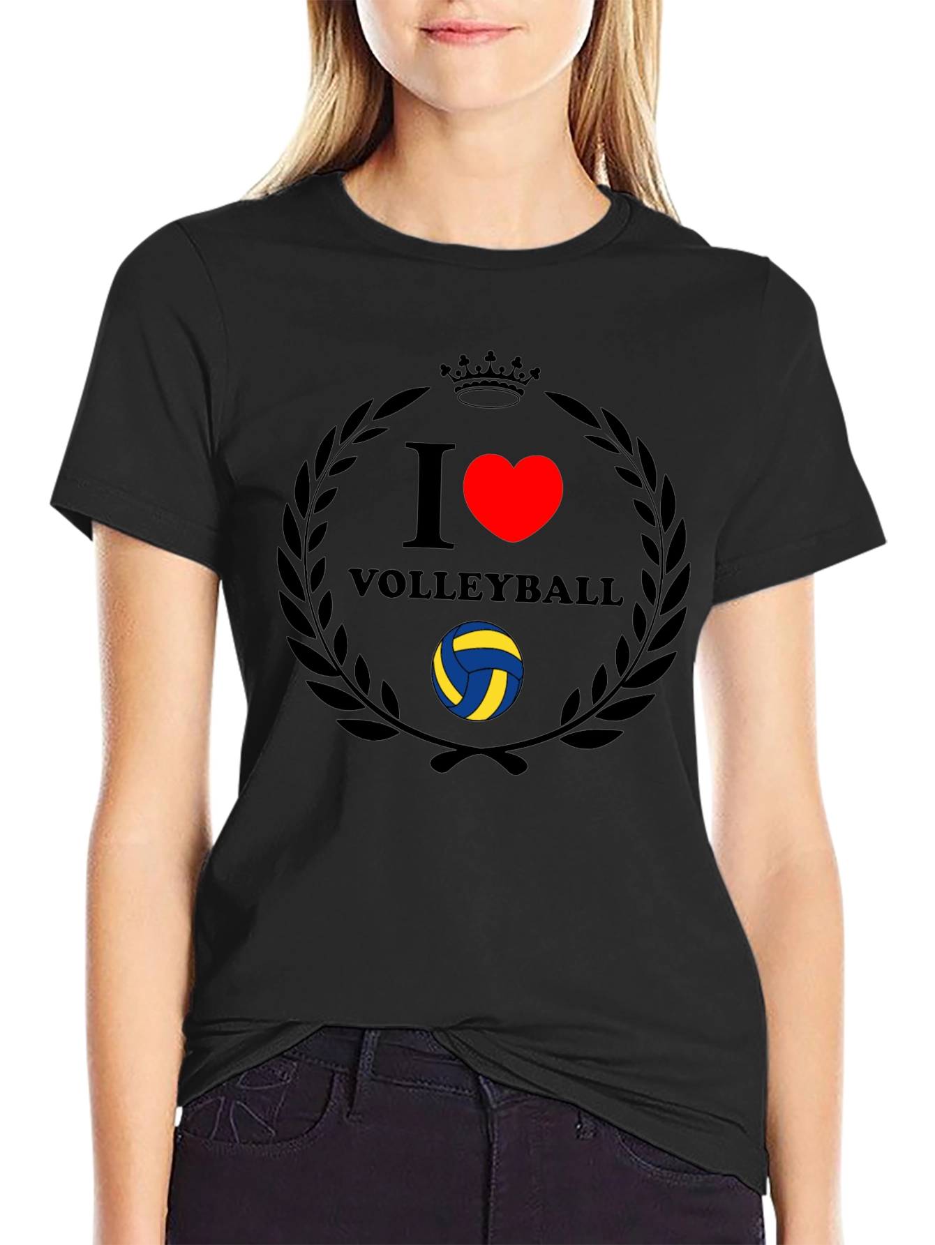 I Heart Volleyball Graphic T-Shirt