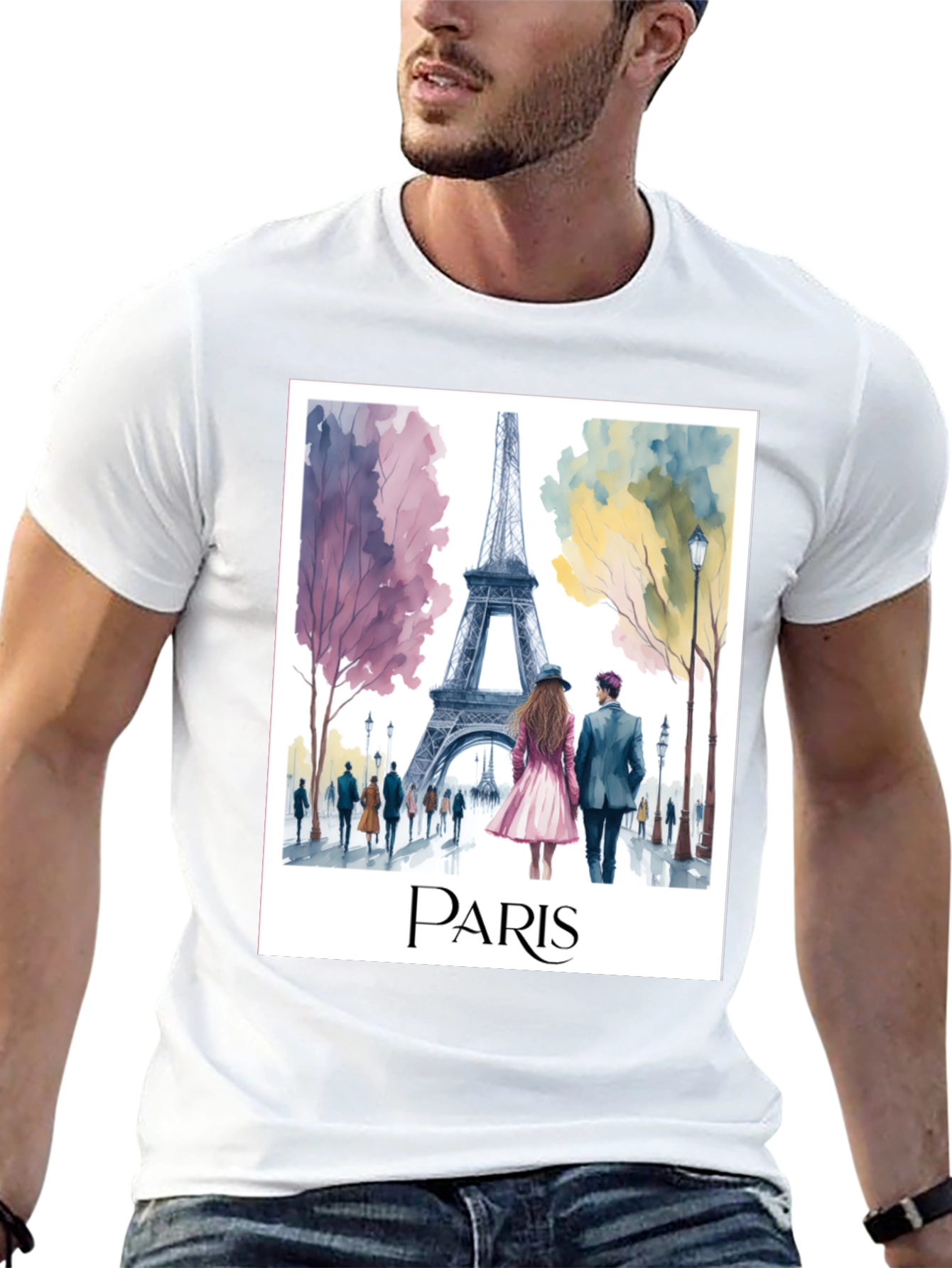 Paris Eiffel Tower Graphic Tee - Stylish Travel T-Shirt