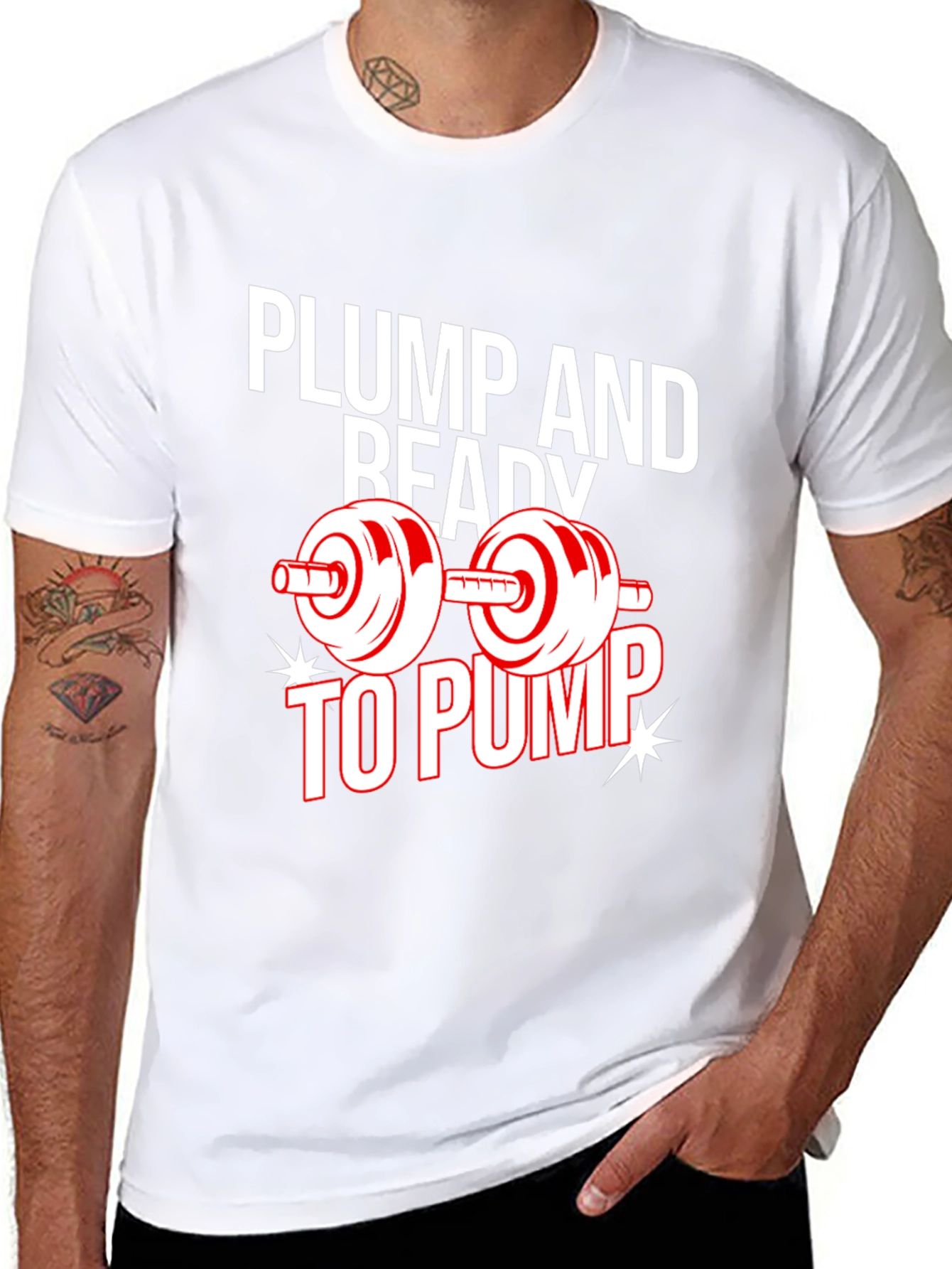Plump and Ready to Pump Black Graphic Tee
