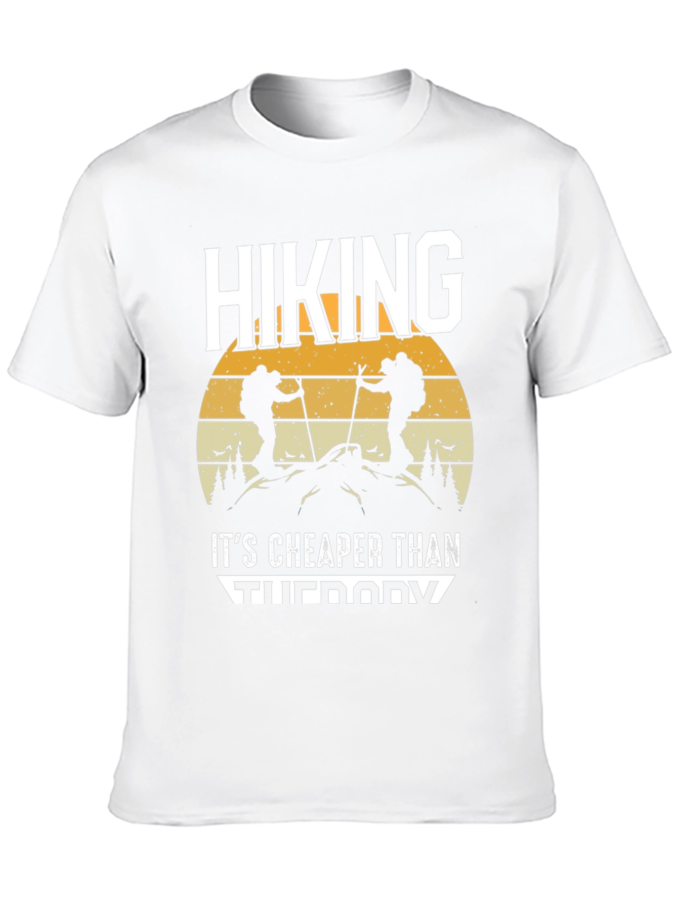 Hiking Cheaper Than Therapy Graphic T-Shirt