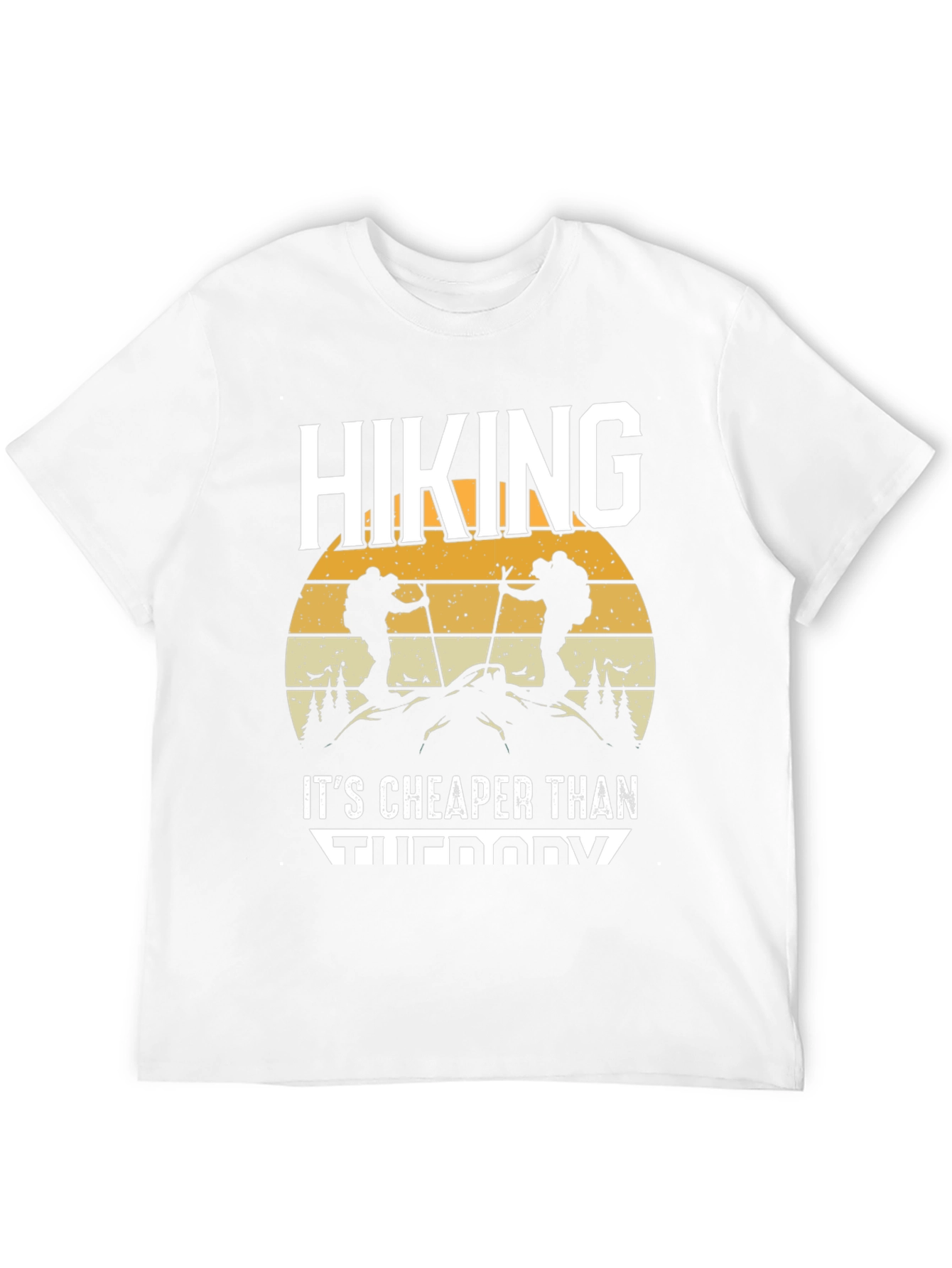 Hiking Cheaper Than Therapy Graphic T-Shirt