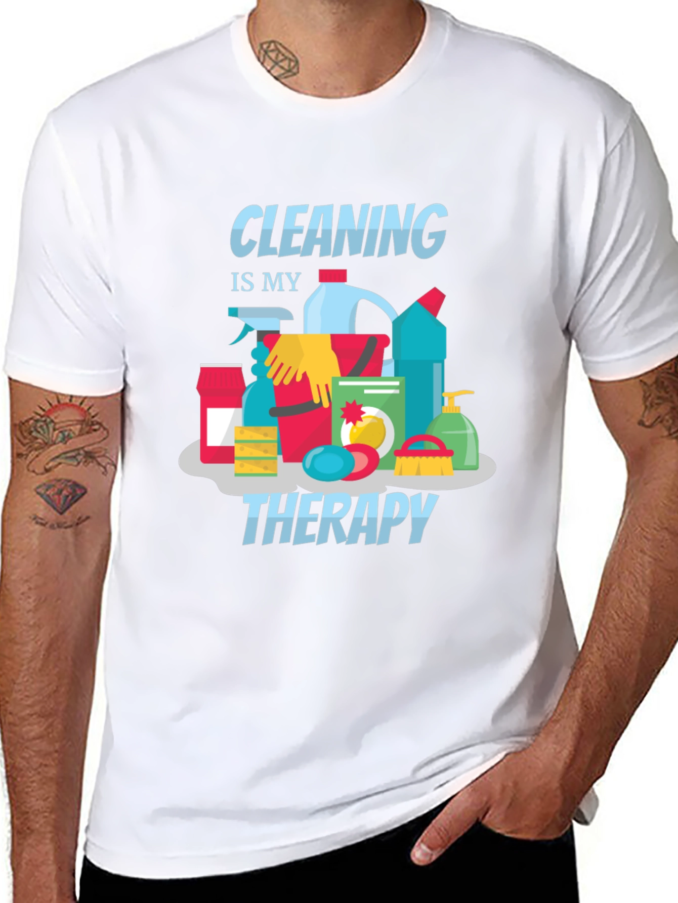 Cleaning is My Therapy Graphic Tee