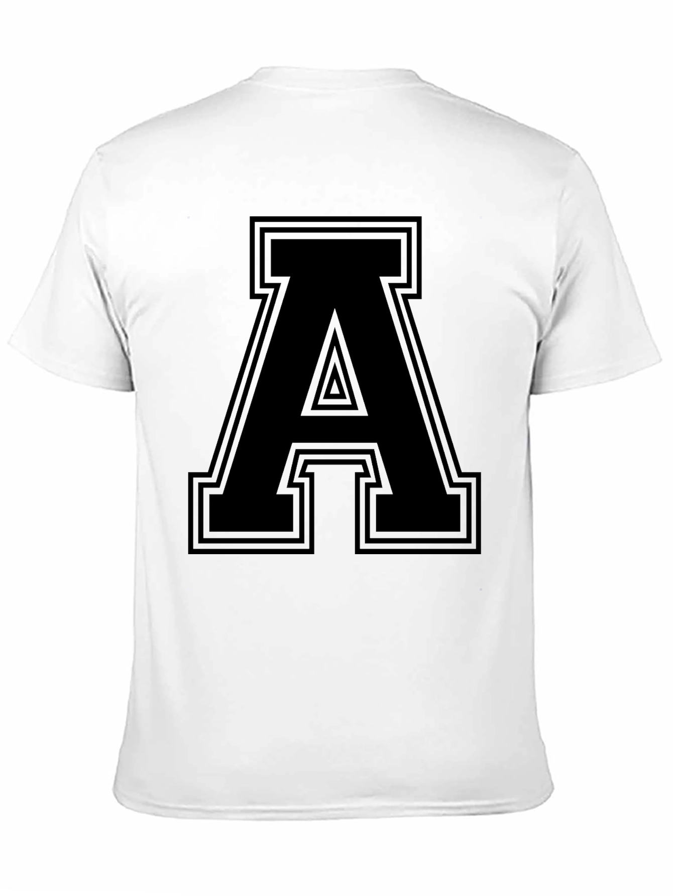 Mens Black Letter A Graphic Tee