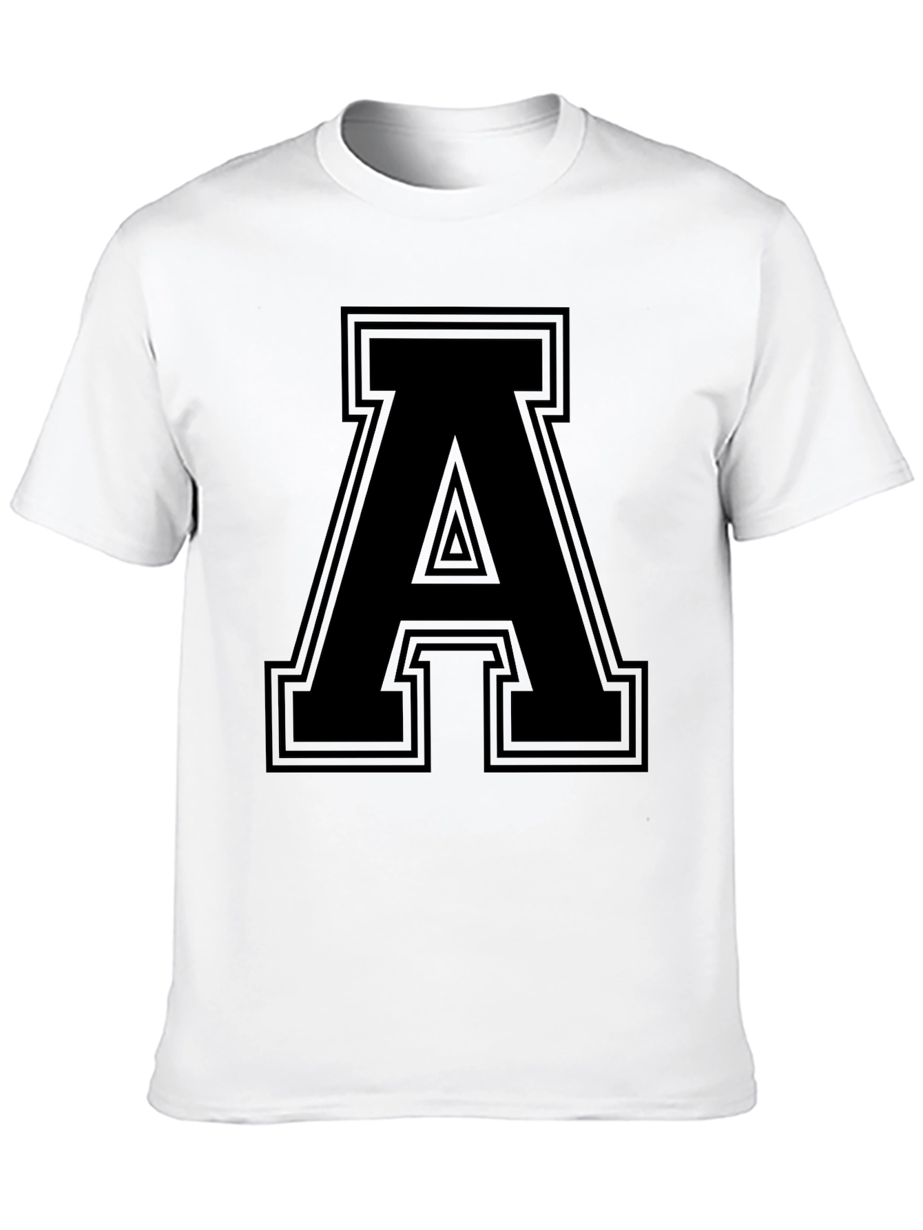 Mens Black Letter A Graphic Tee