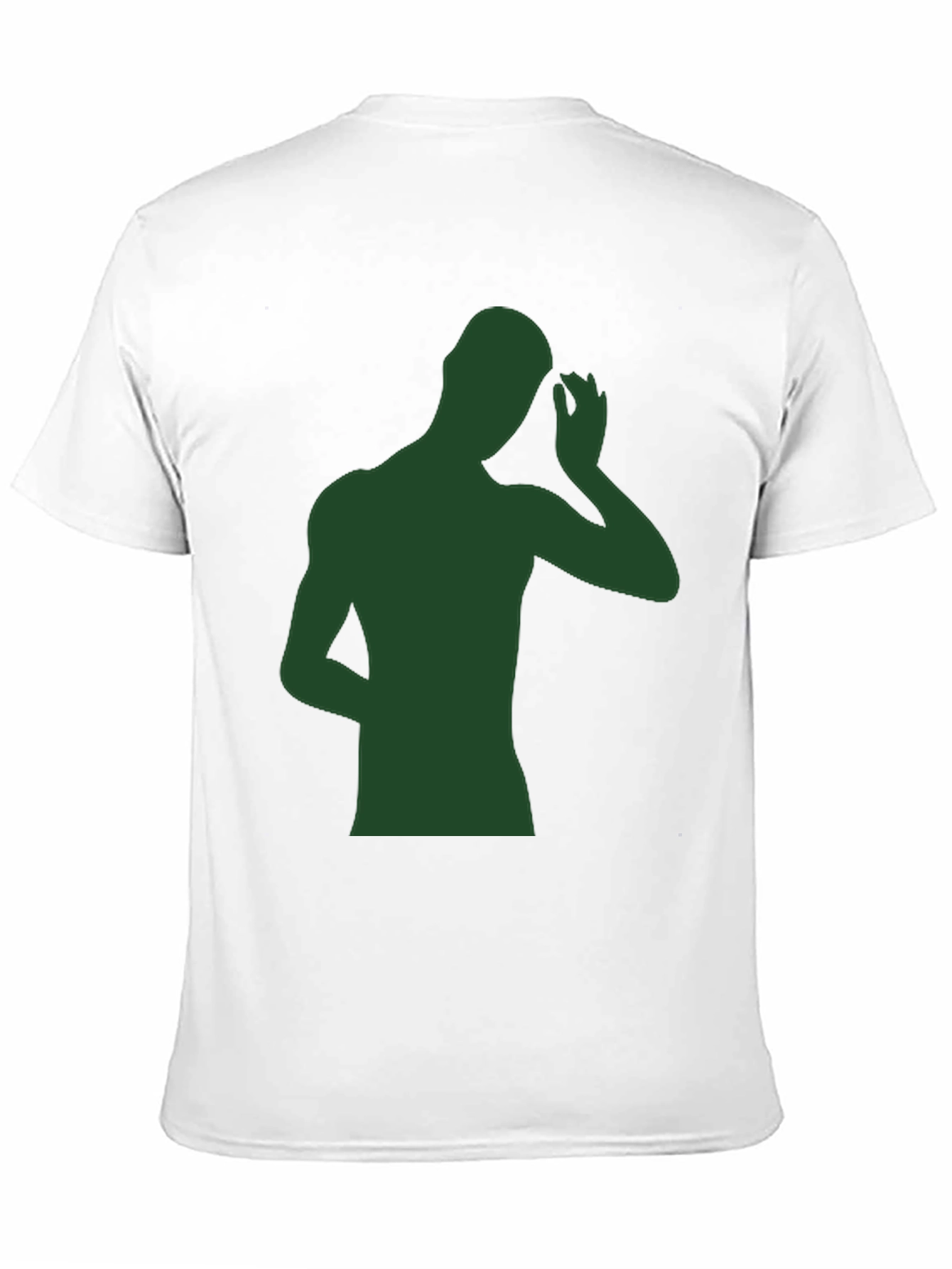 Mens Black T-Shirt with Green Silhouette Graphic