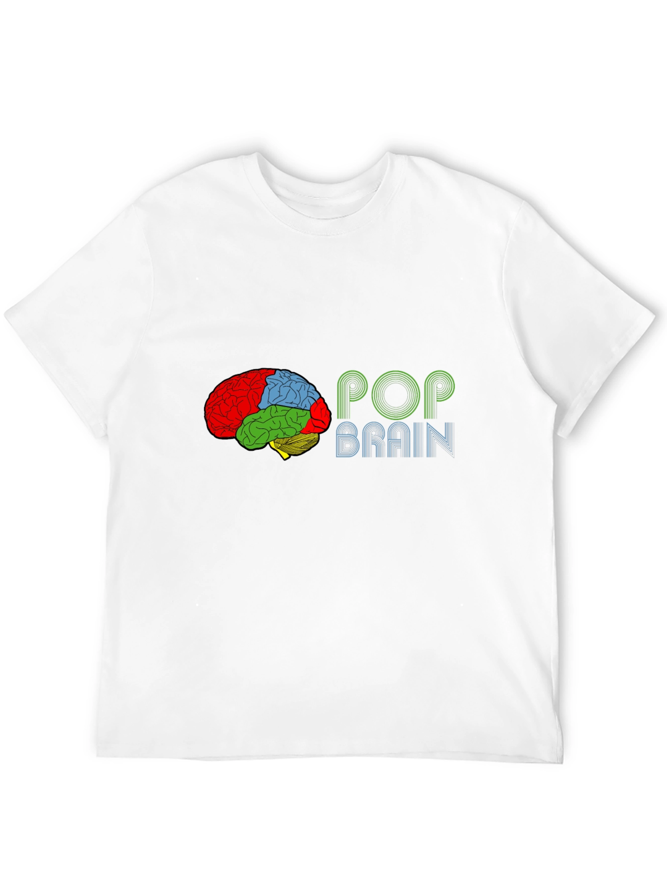 Pop Brain Graphic Tee - Black Cotton T-Shirt